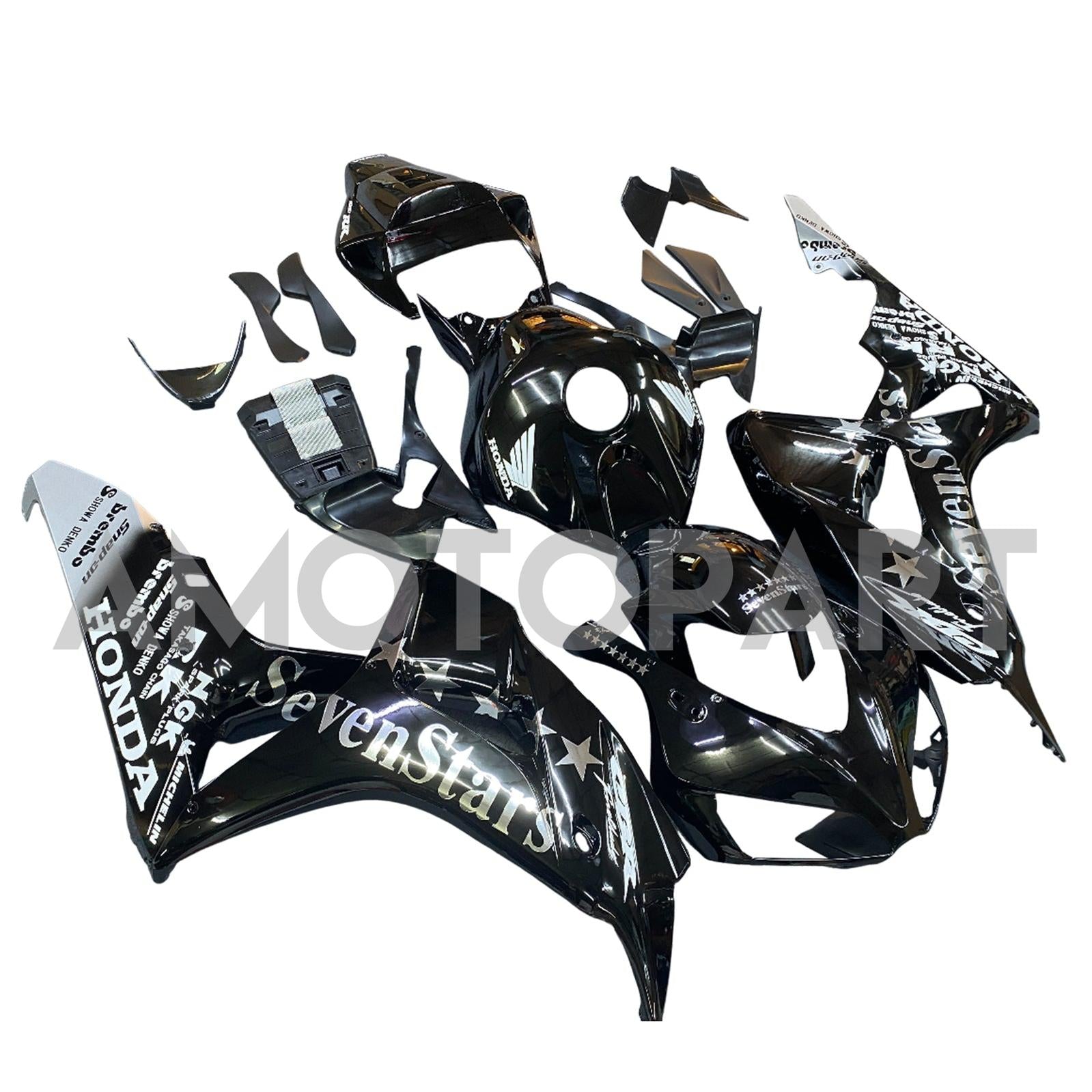 Kapci Amotopart Honda CBR1000RR 2006-2007 Ráding Sevenstars Racing Black Fairing Kit