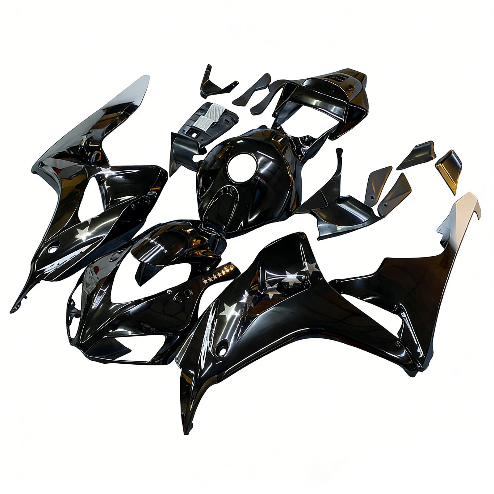 Carenados Amotopart Honda CBR1000RR 2006-2007 Carenado SevenStars Racing Kit de carenado negro
