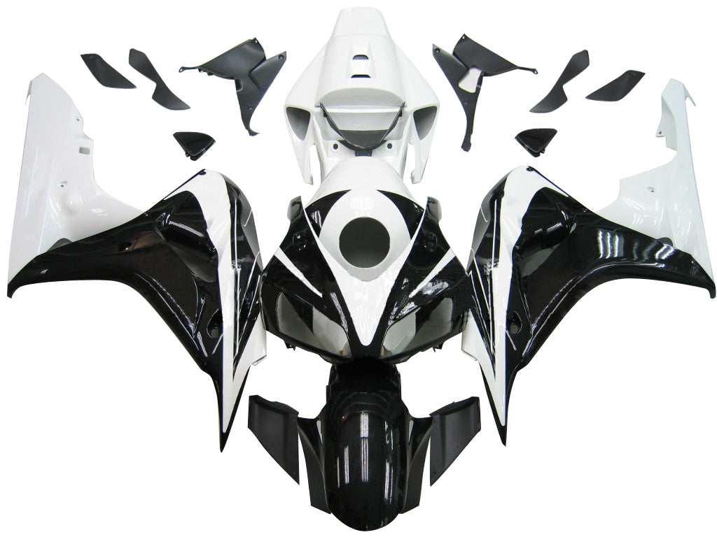 Amotopart Fairings Honda 1000RR 2006-2007 Fairing CBR Racing Black and White Fairing Kit