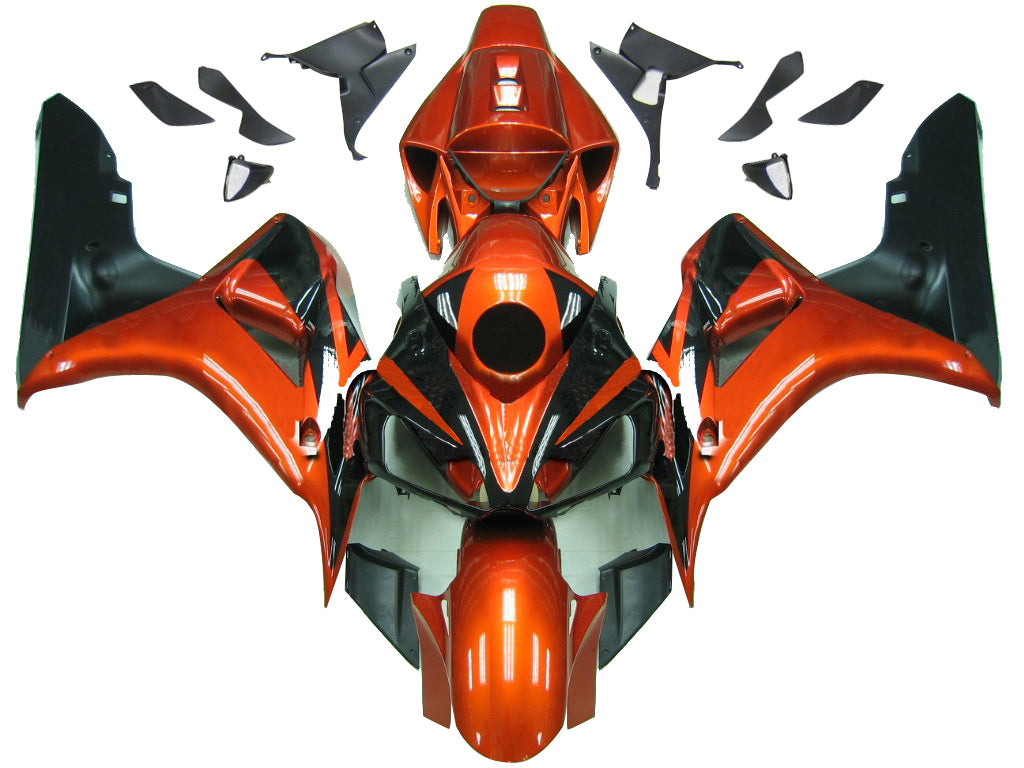 Owiewki Amotopart Honda 1000RR 2006-2007 Owiewki Orange Metallic & Czarne Zestaw owiewek wyścigowych CBR
