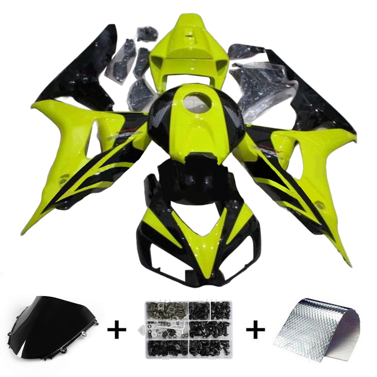 Amotopart 2006-2007 Honda CBR1000RR Green&Black Fairing Kit