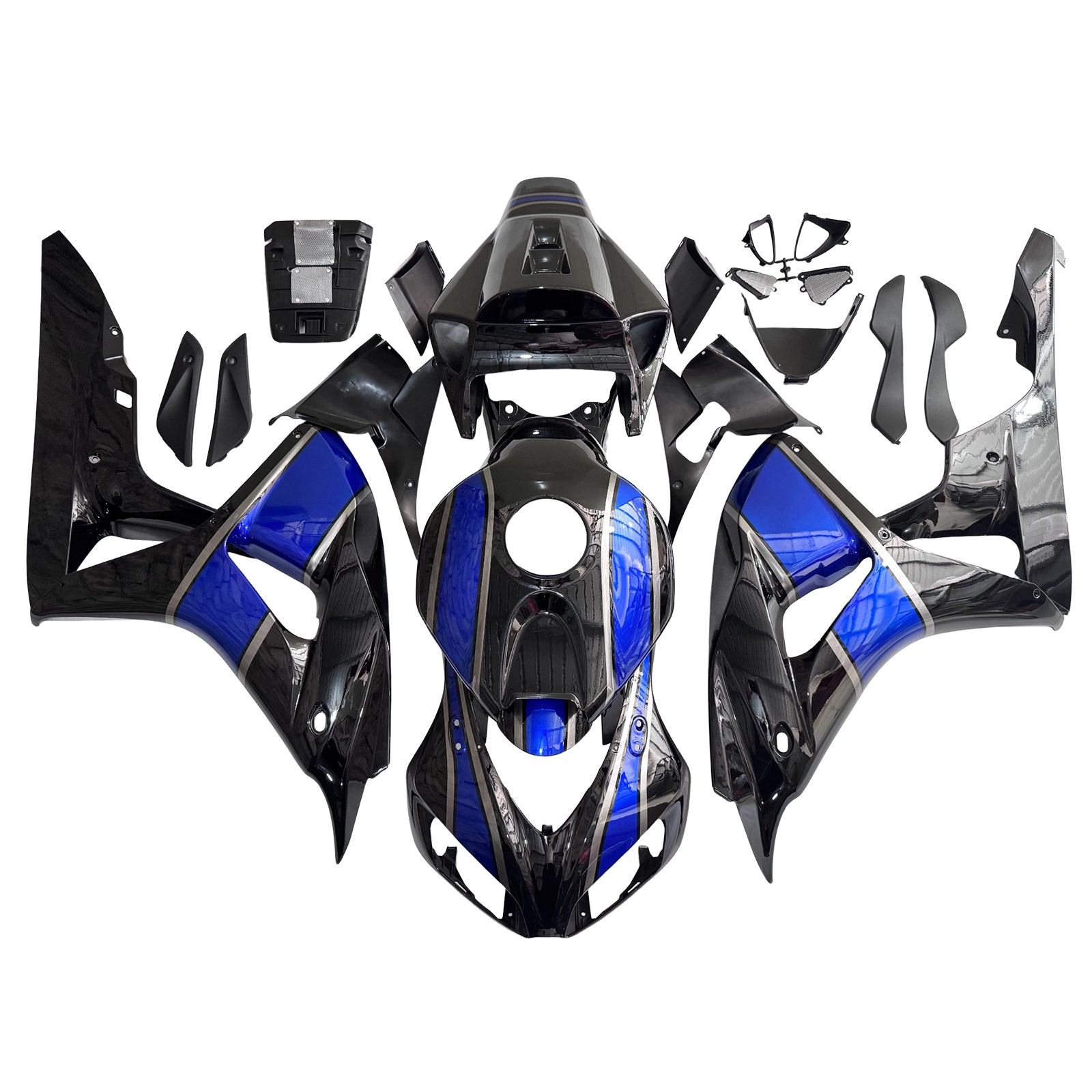Amotopart 2006-2007 Honda CBR1000RR Black Blue Fairing Kit