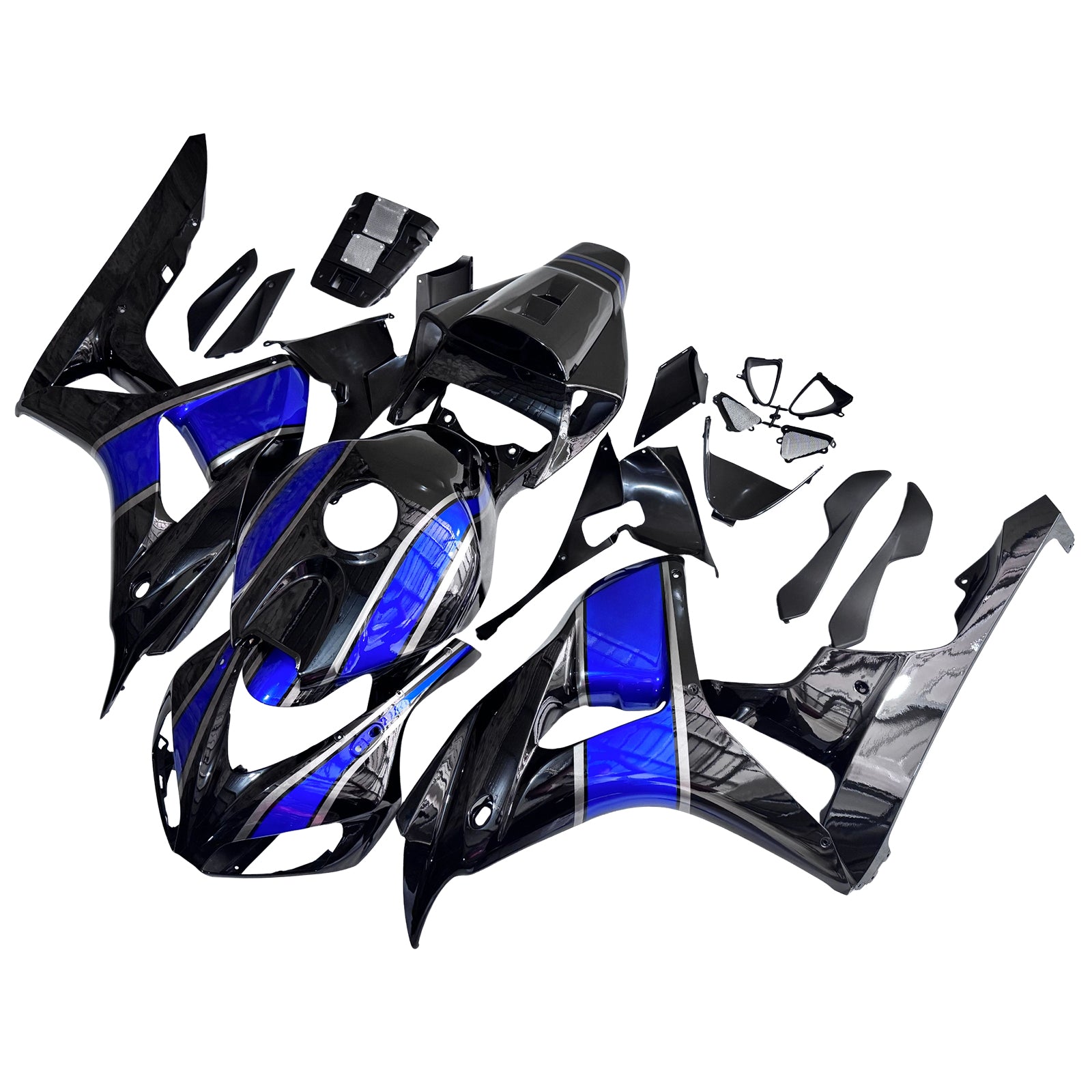 Amotopart 2006-2007 Honda CBR1000RR Black Blue Fairing Kit