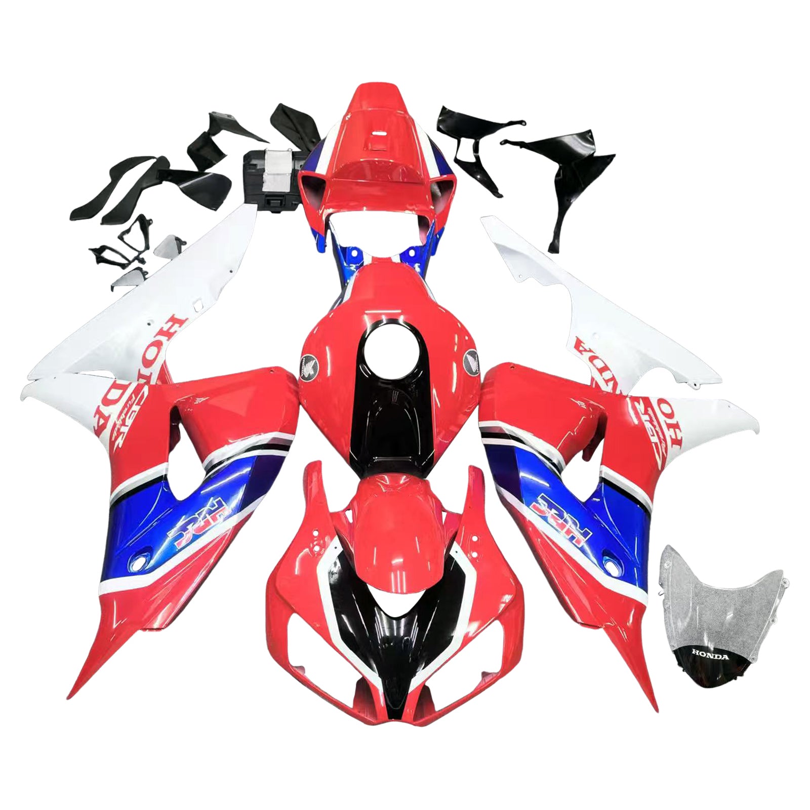 Amotopart 2006-2007 Honda CBR1000RR FAIRING BLANC NOIR BLUE ROUGE BLUE