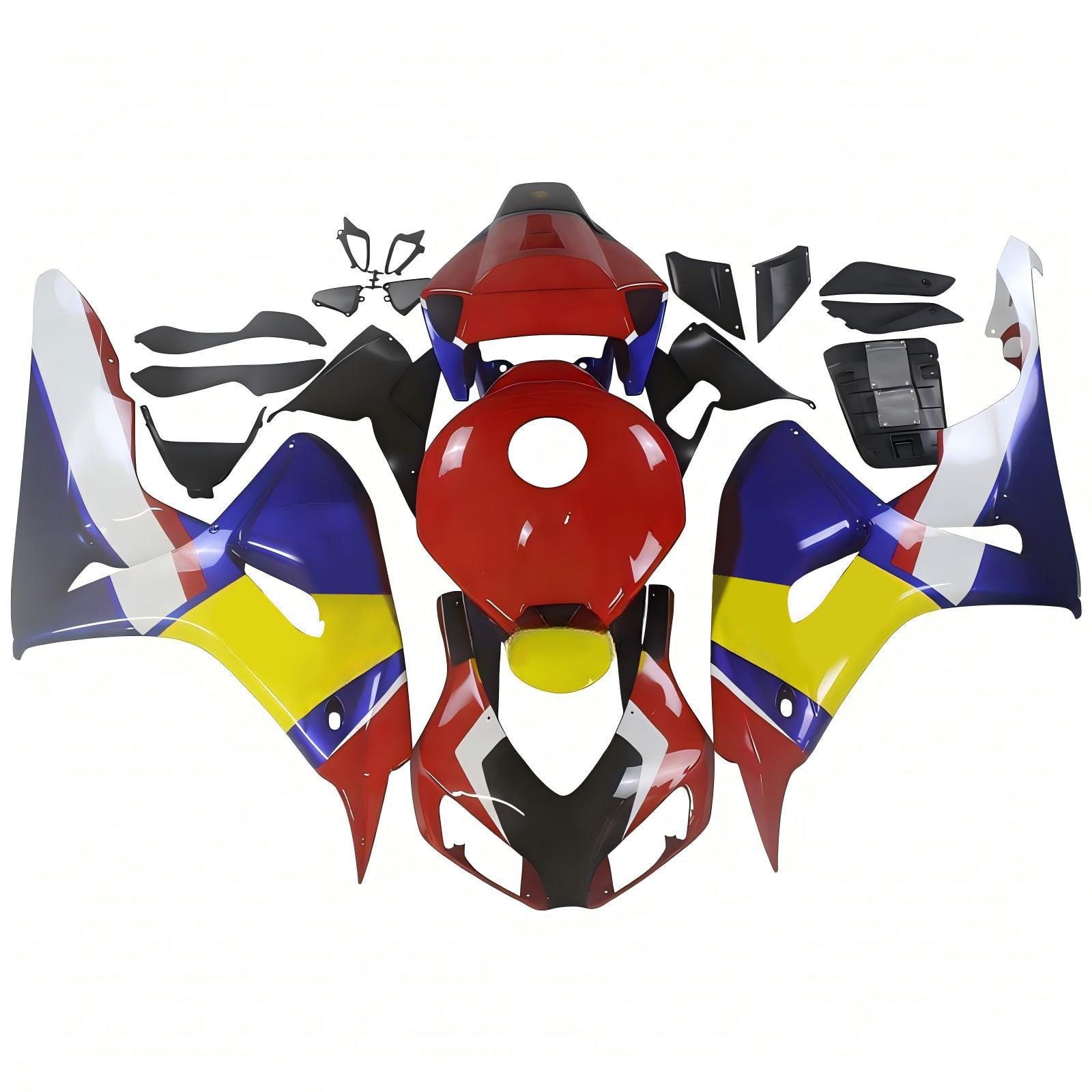 Amotopart 2006-2007 Honda CBR1000RR Kit de carenado rojo azul Redbull