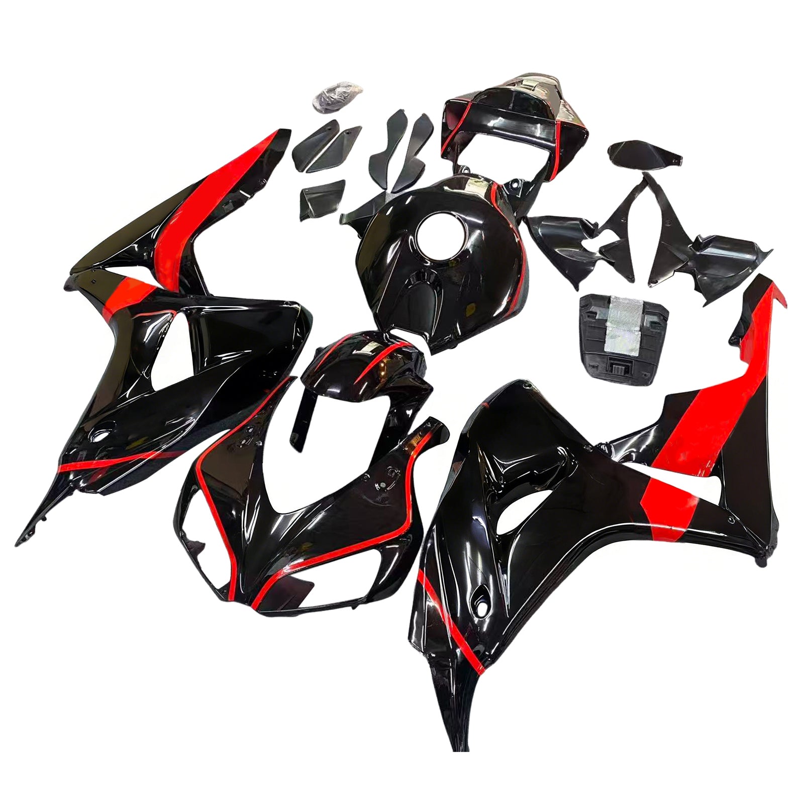 Amotopart 2006-2007 Honda CBR1000RR Black Red Fairing Kit