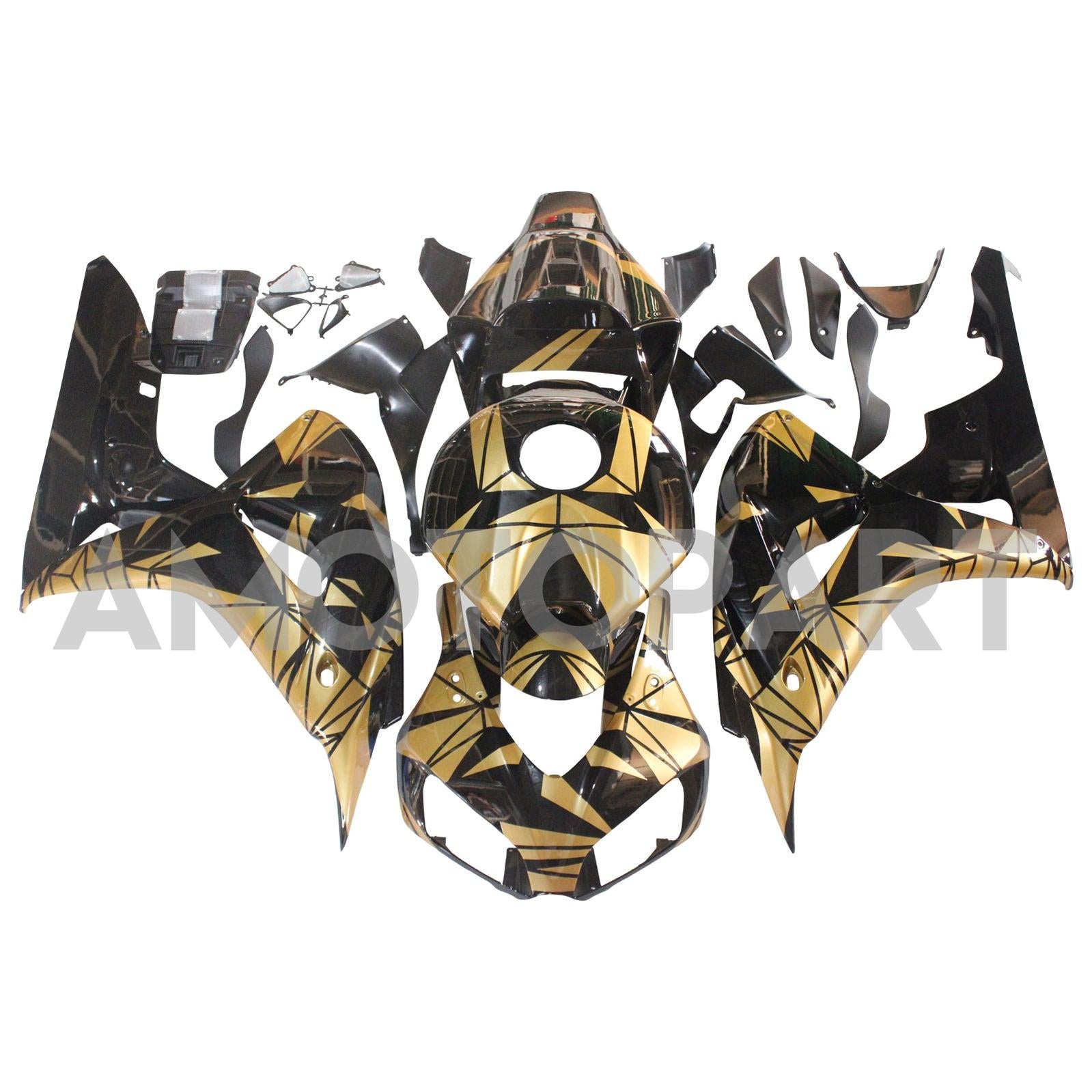 Amotopart 2006-2007 Honda CBR1000RR Gold&Black Fairing Kit