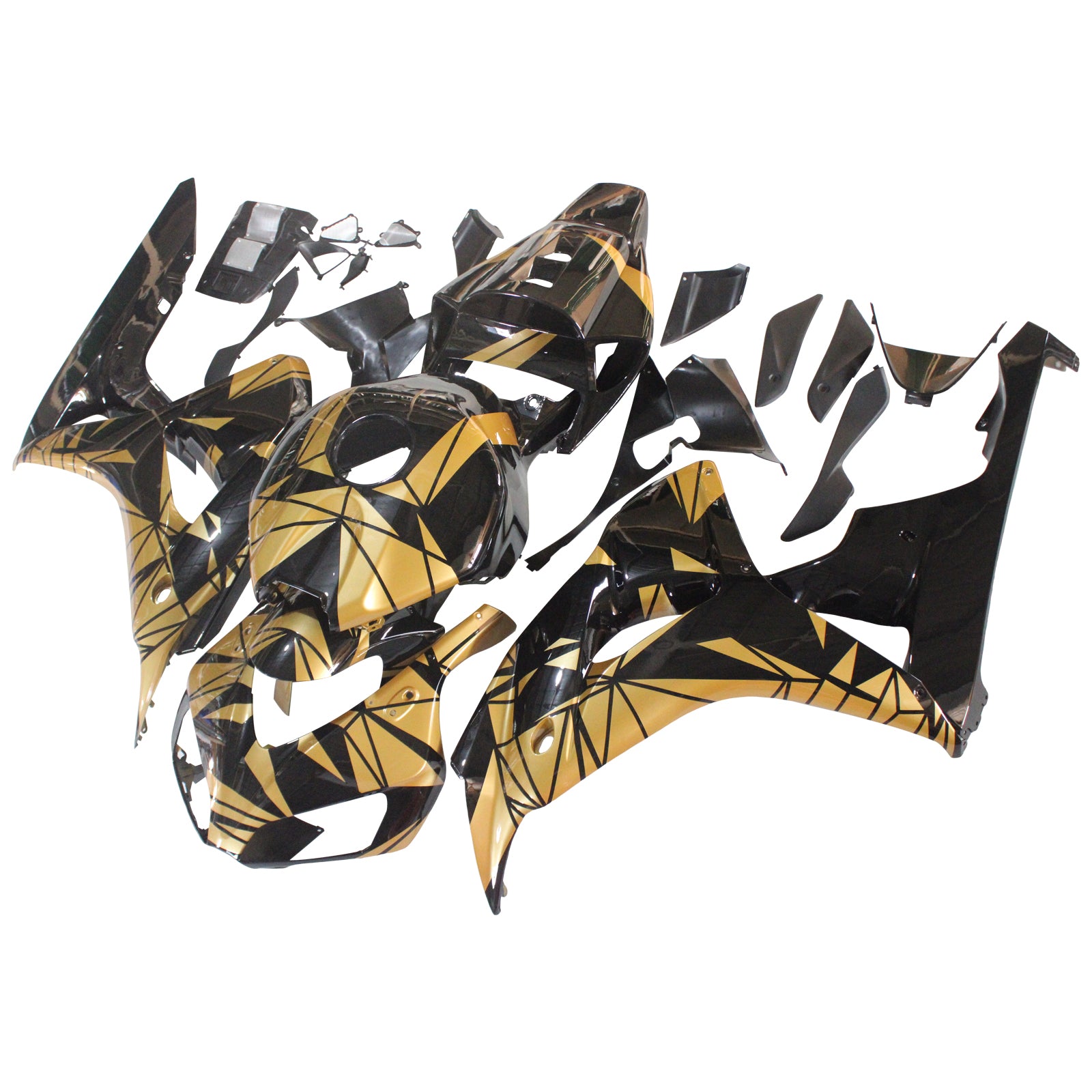 Amotopart 2006-2007 Honda CBR1000RR Gold&Black Fairing Kit