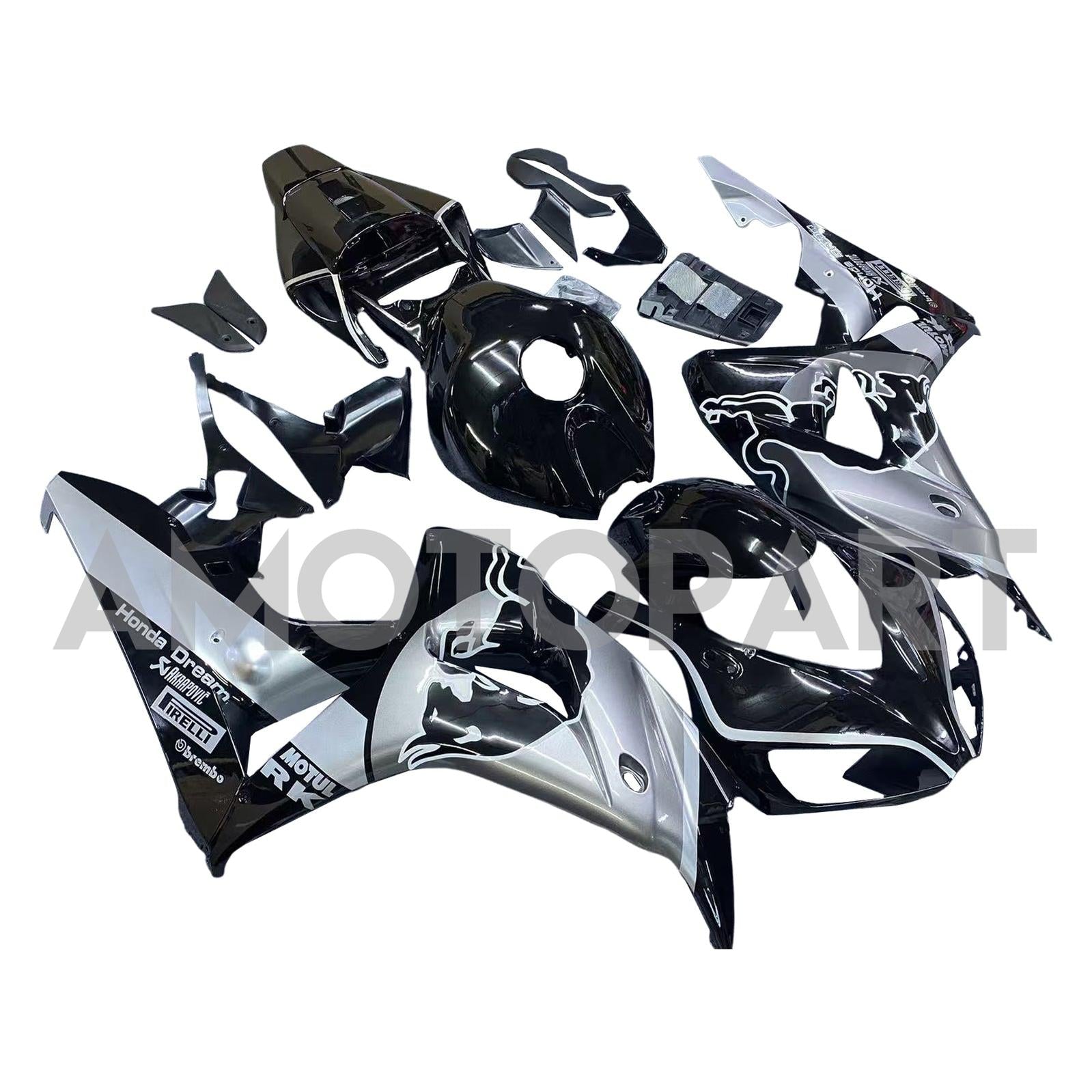 Amotopart 2006-2007 Honda CBR1000RR Grey&Black Fairing Kit