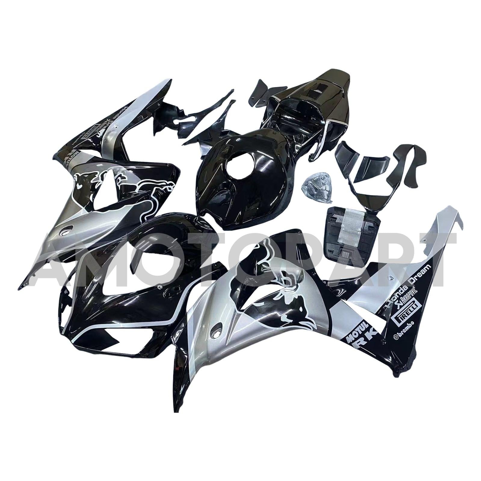 Amotopart 2006-2007 Honda CBR1000RR Grey&Black Fairing Kit