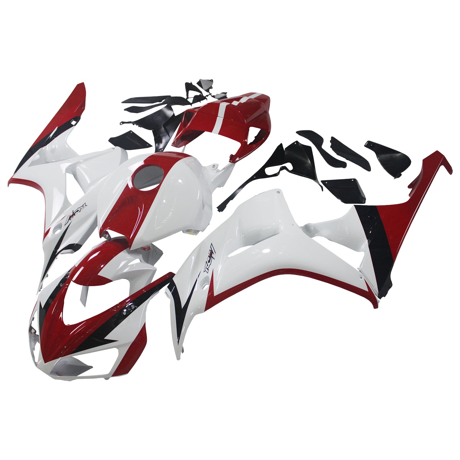 Amotopart 2006-2007 Honda CBR1000RR White&Red Style3 Fairing Kit