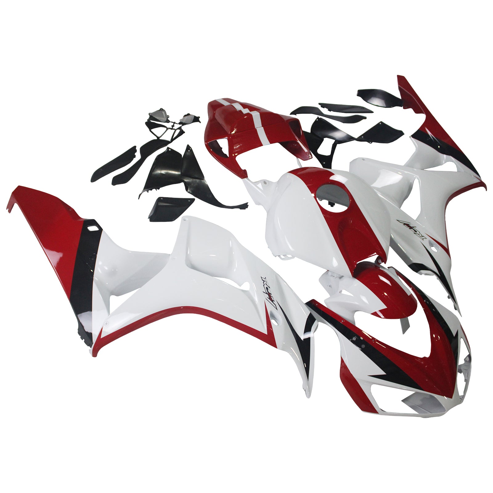 Amotopart 2006-2007 Honda CBR1000RR White&Red Style3 Fairing Kit