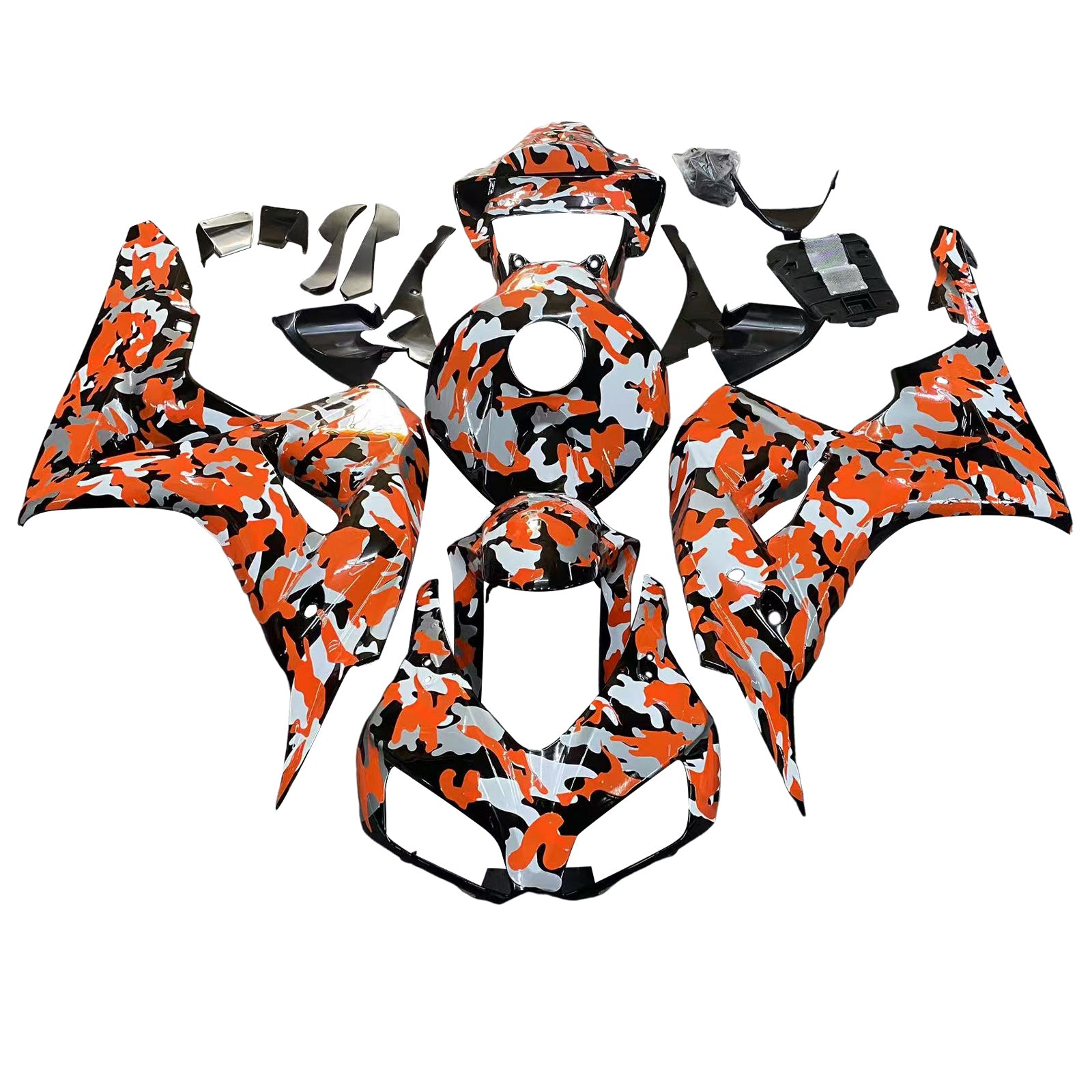 Amotopart 2006-2007 Honda CBR1000RR Kit de camenage de camouflage rouge