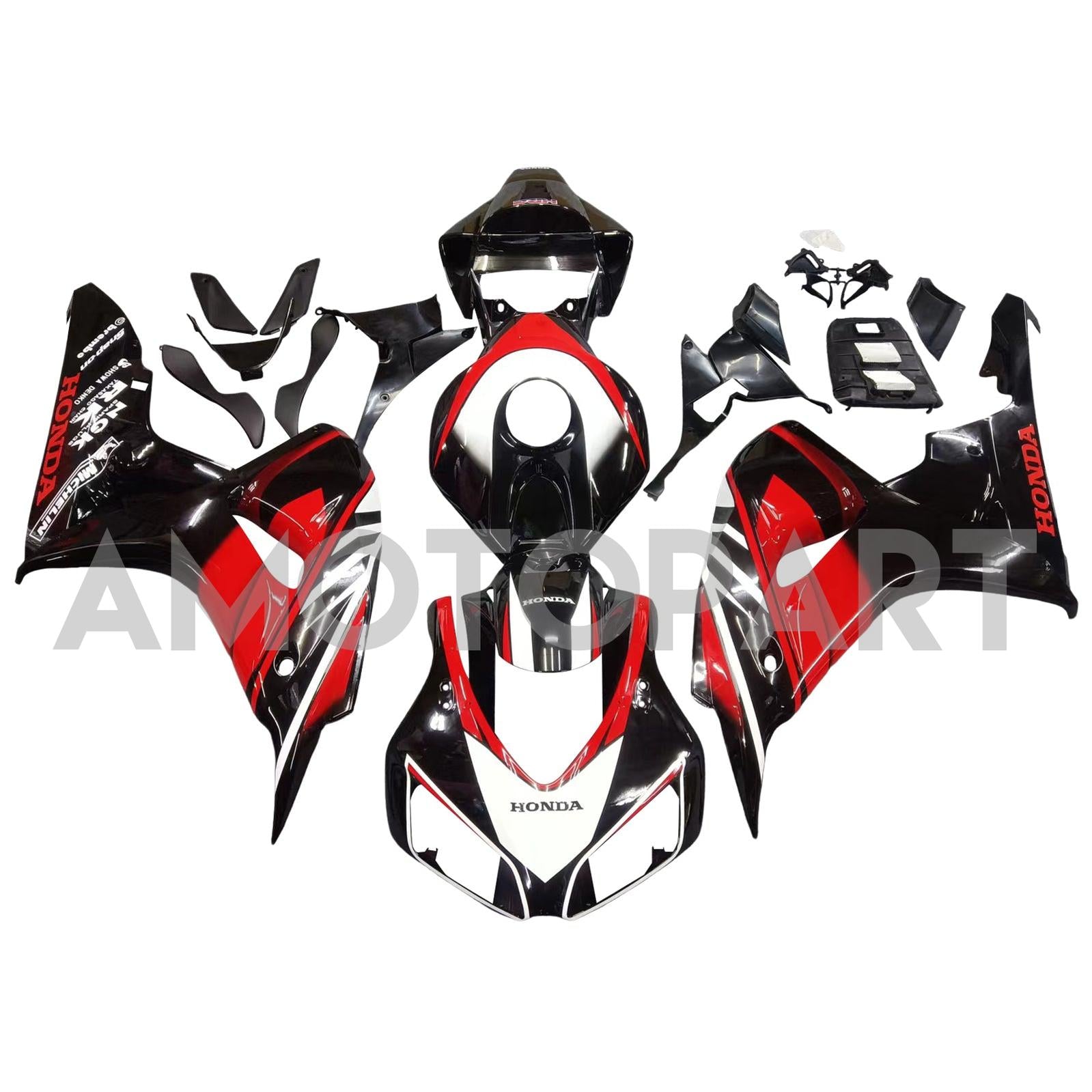 Amotopart 2006-2007 Honda CBR1000RR Red&Black Fairing Kit