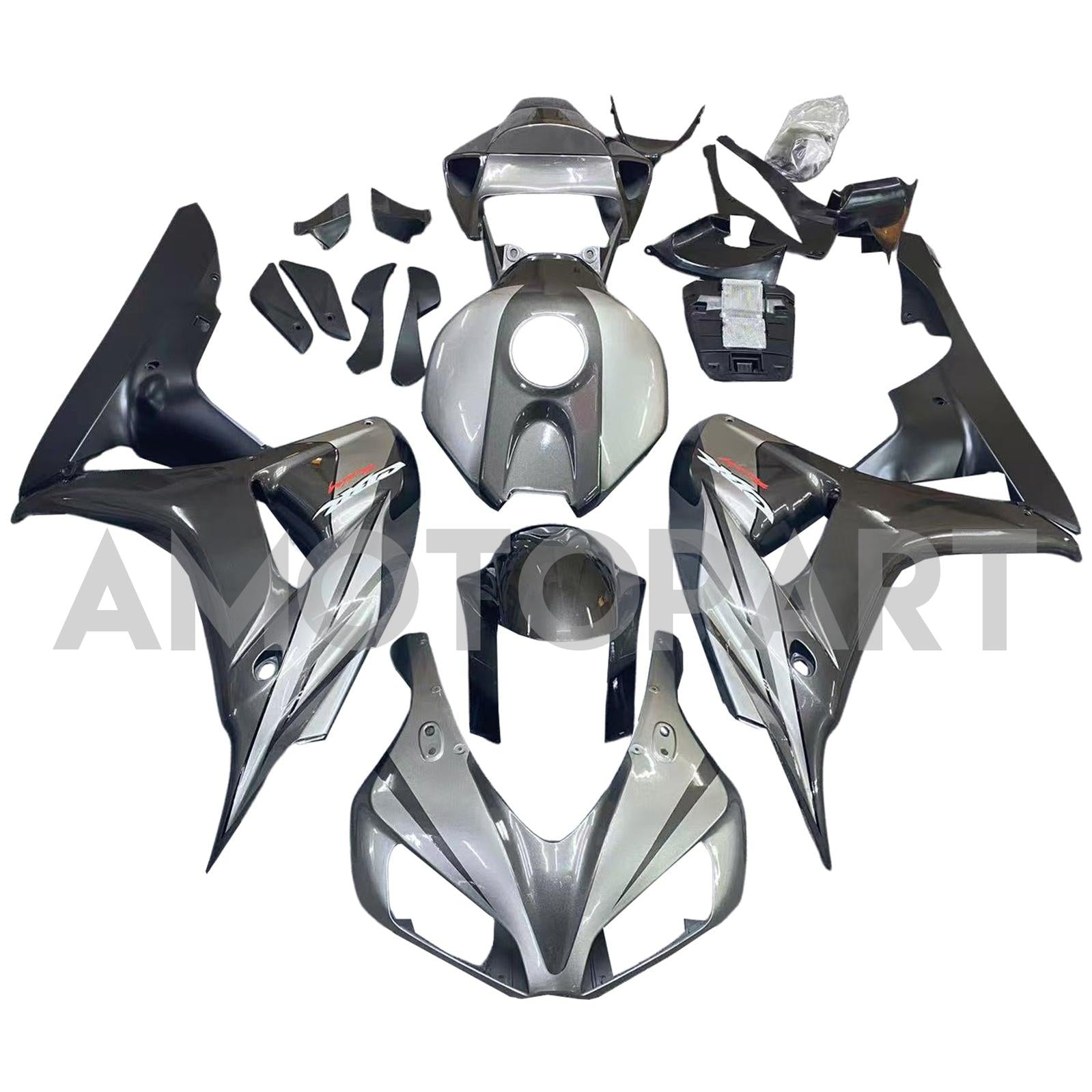 Amotopart 2006-2007 Honda CBR1000RR Grey&Silver Fairing Kit