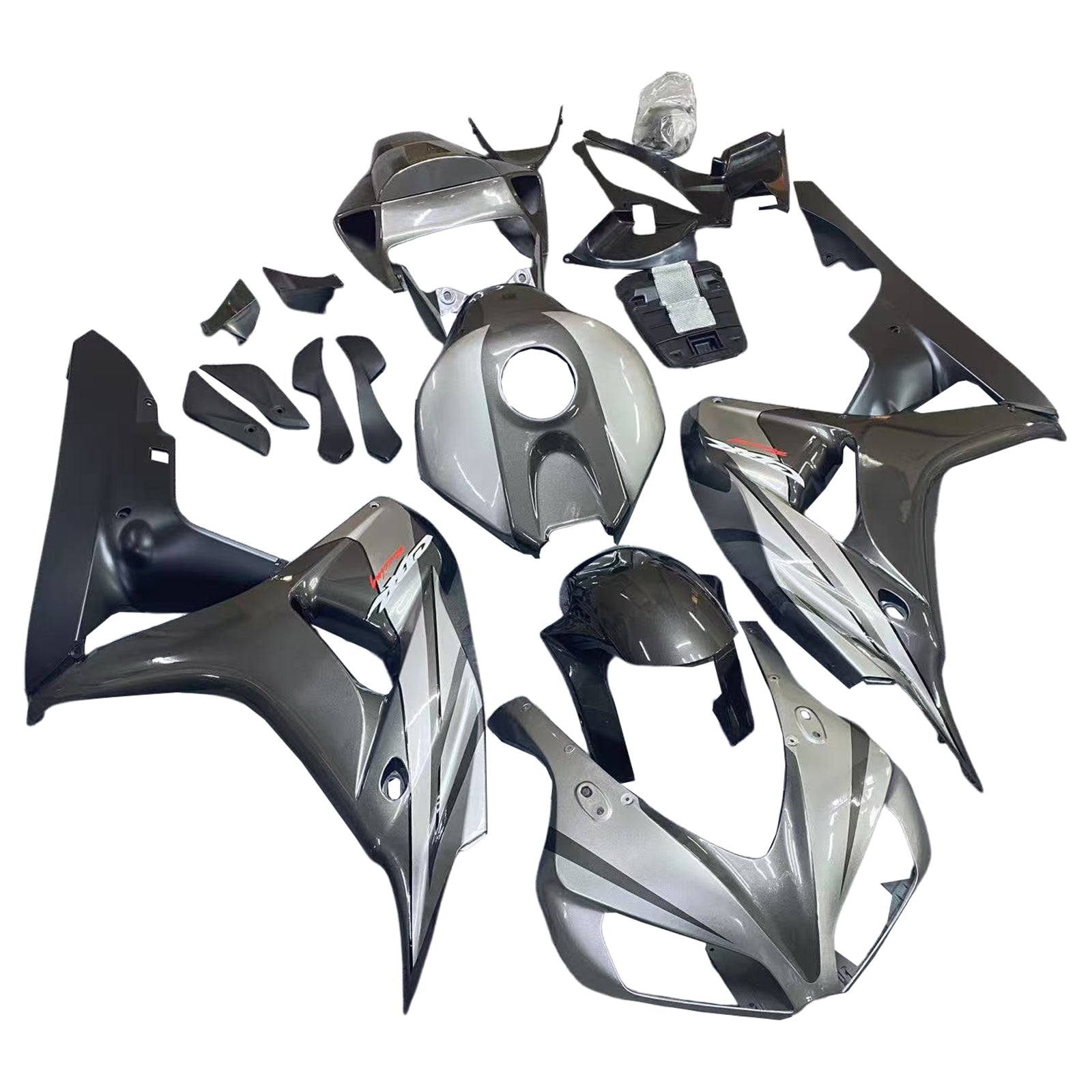 Amotopart 2006-2007 Honda CBR1000RR Gray & Silver Fairing Kit