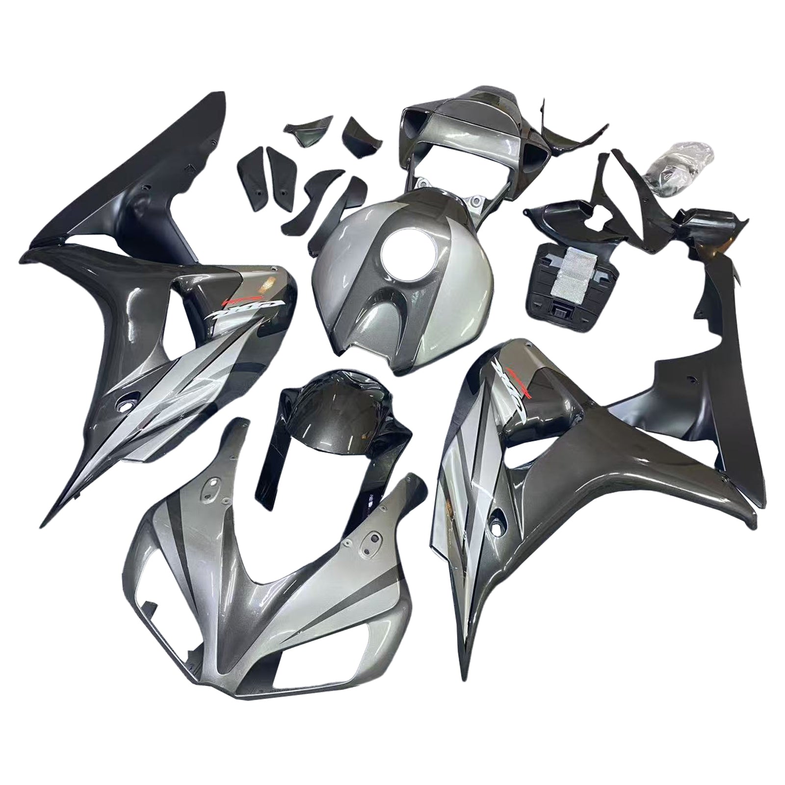 Amotopart 2006-2007 Honda CBR1000RR Gray & Silver Fairing Kit