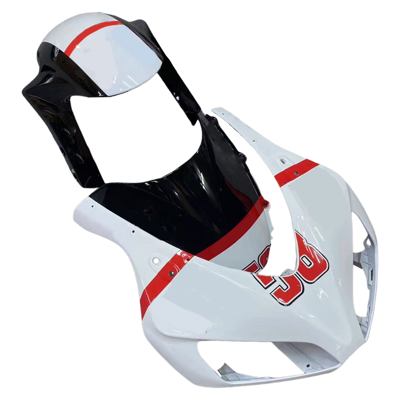 Amotopart 2006-2007 Honda CBR1000RR White & Red Style4 Fairing Zestaw