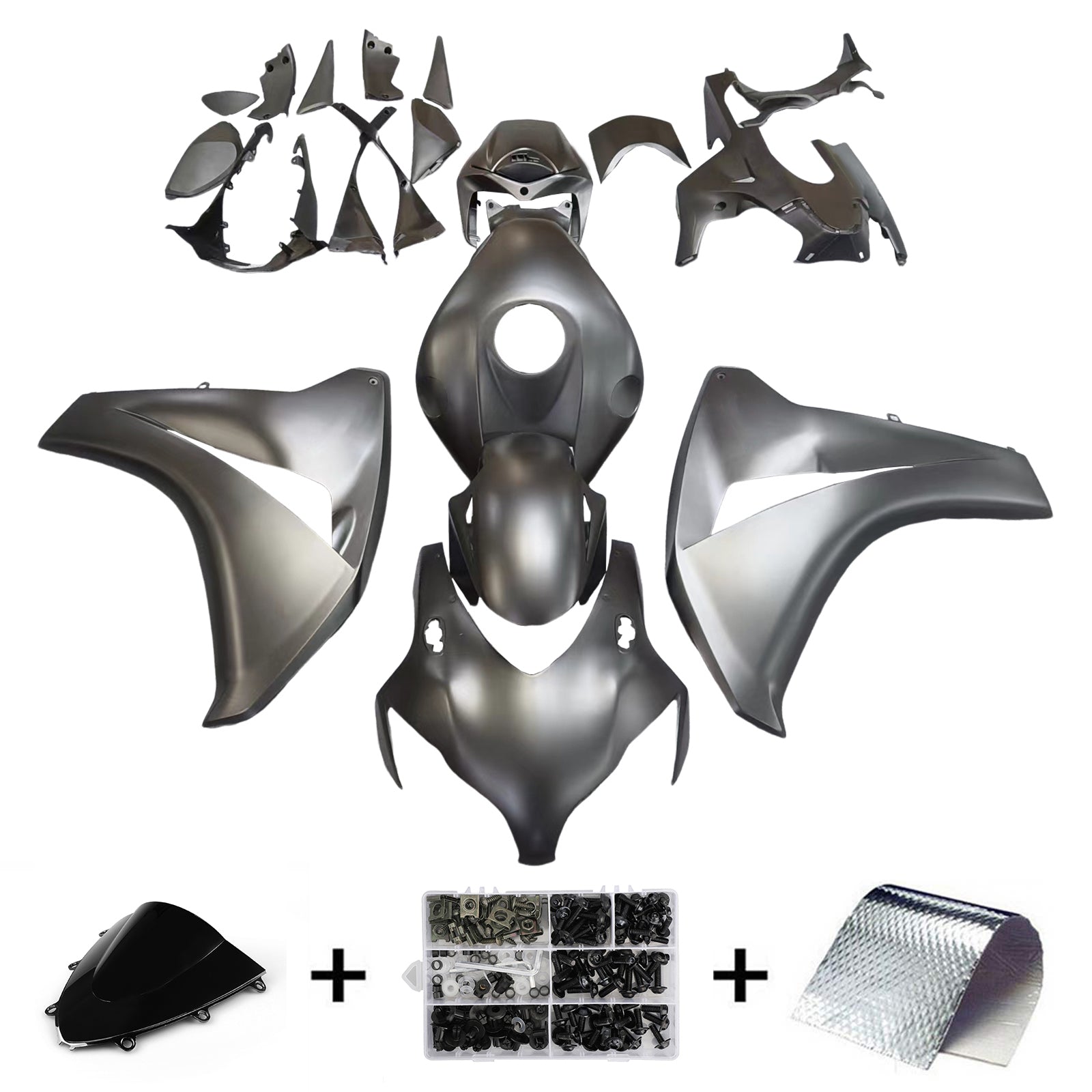 Amotopart 2008-2011 CBR1000RR Honda Matte Black Fairring Kit