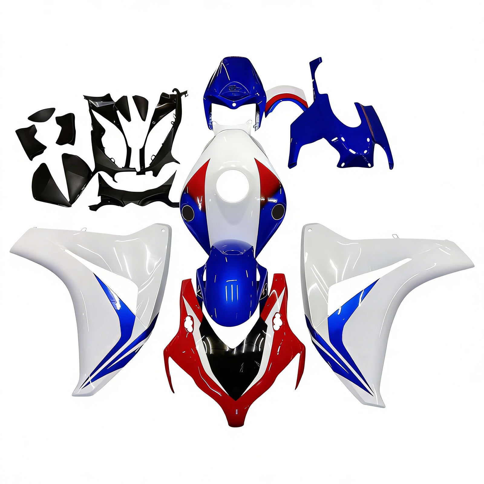Amotopart Kit carena Honda CBR1000RR 2008-2011 Blue&Red Style1