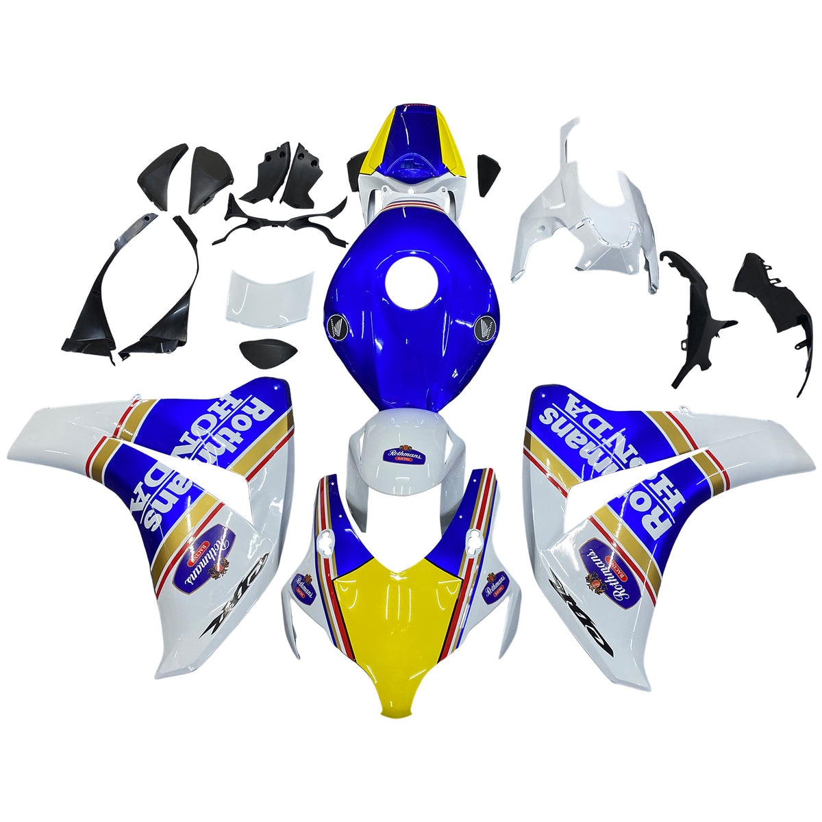 Amotopart 2008–2011 Honda CBR1000RR Blau-Gelb Verkleidungsset