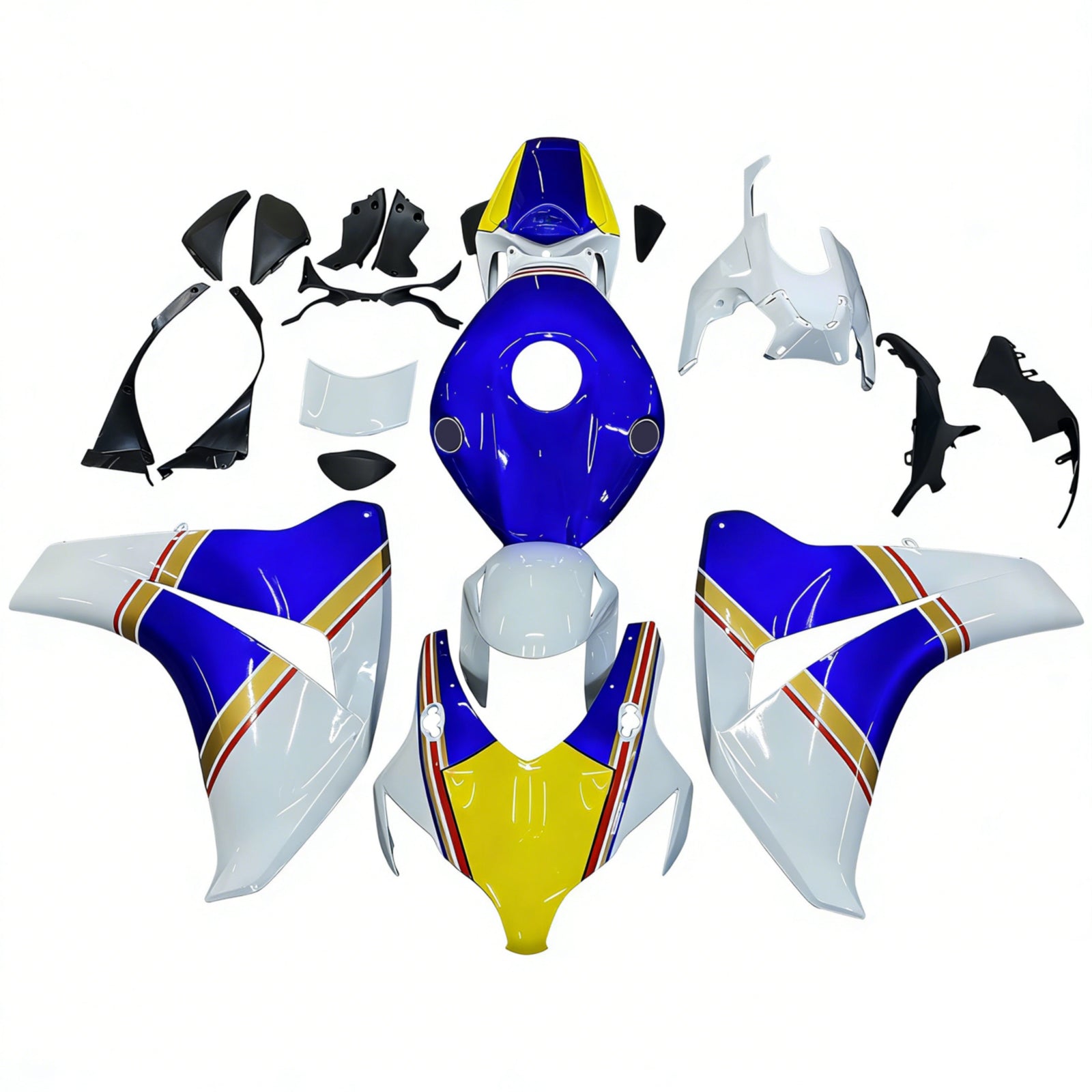 Amotopart 2008-2011 Honda CBR1000RR Blue&Yellow Fairing Kit