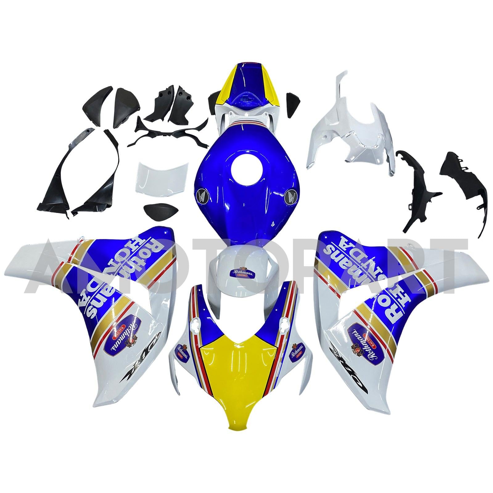Amotopart 2008-2011 Honda CBR1000RR Blue&Yellow Fairing Kit