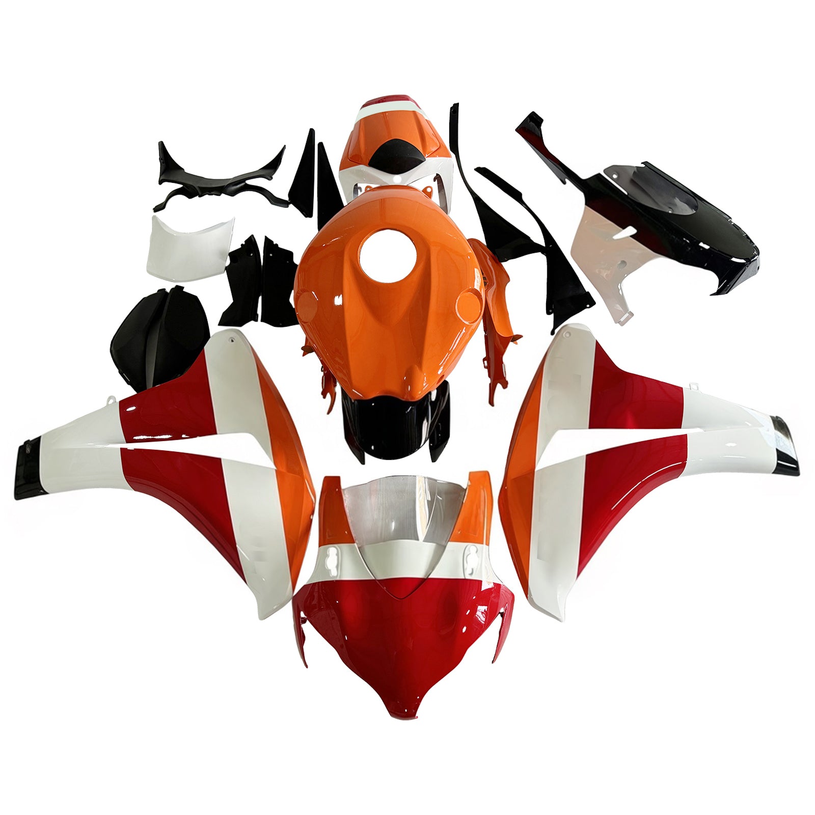 Amotopart Honda CBR1000RR 2008-2011 Red&Orange Fairing Kit