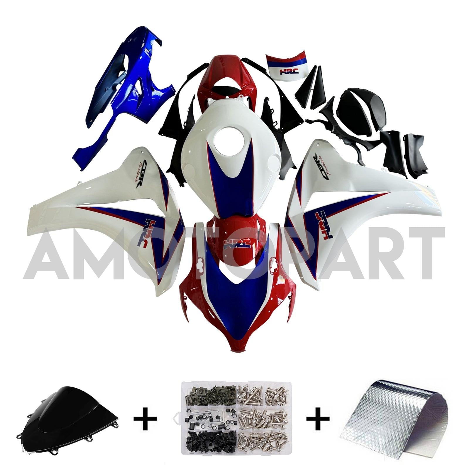 Amotopart Honda CBR1000RR 2008-2011 Blue&Red Fairing Kit