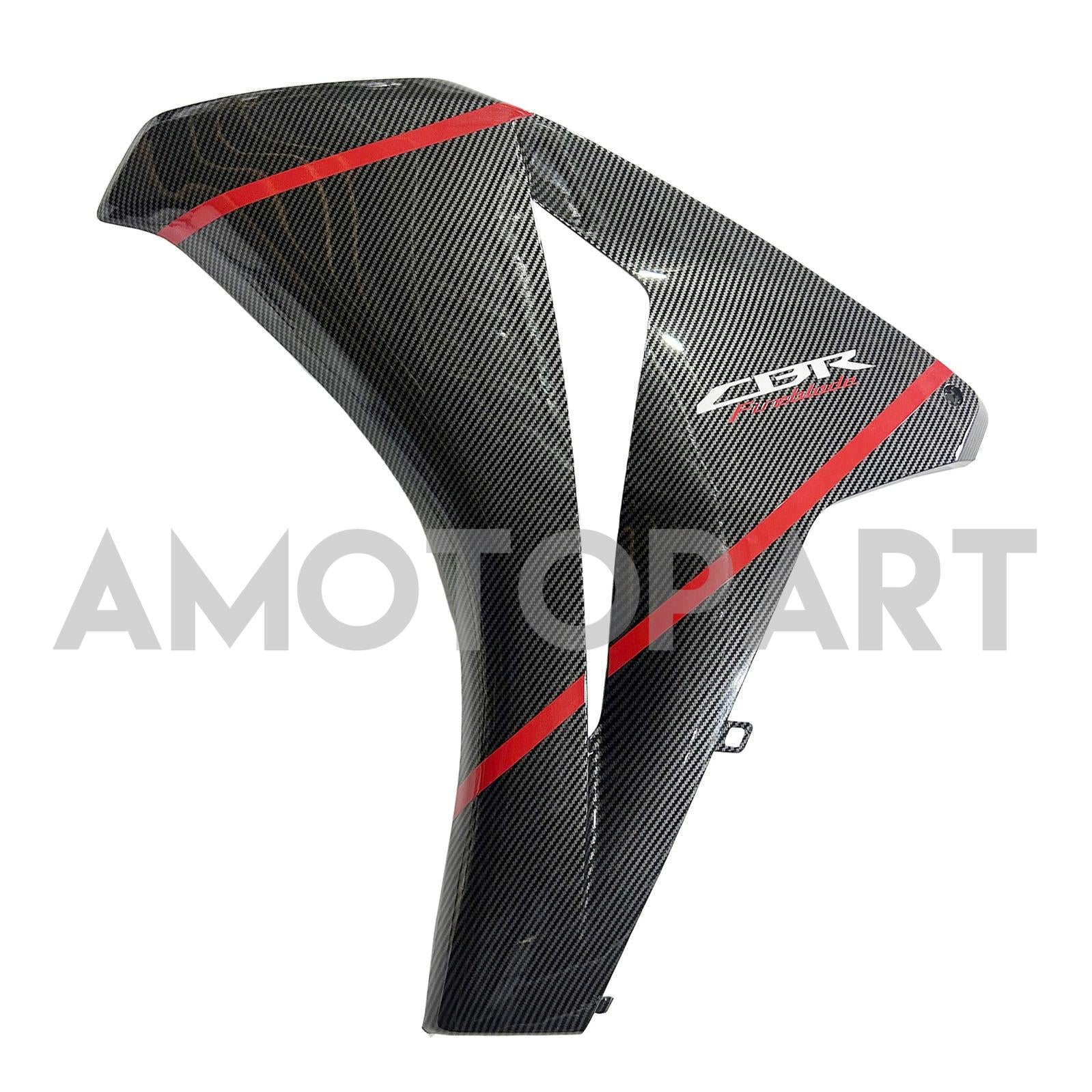 Amotopart Honda CBR1000RR 2008-2011 Look en fibre de carbone avec kit de carénage de ligne rouge