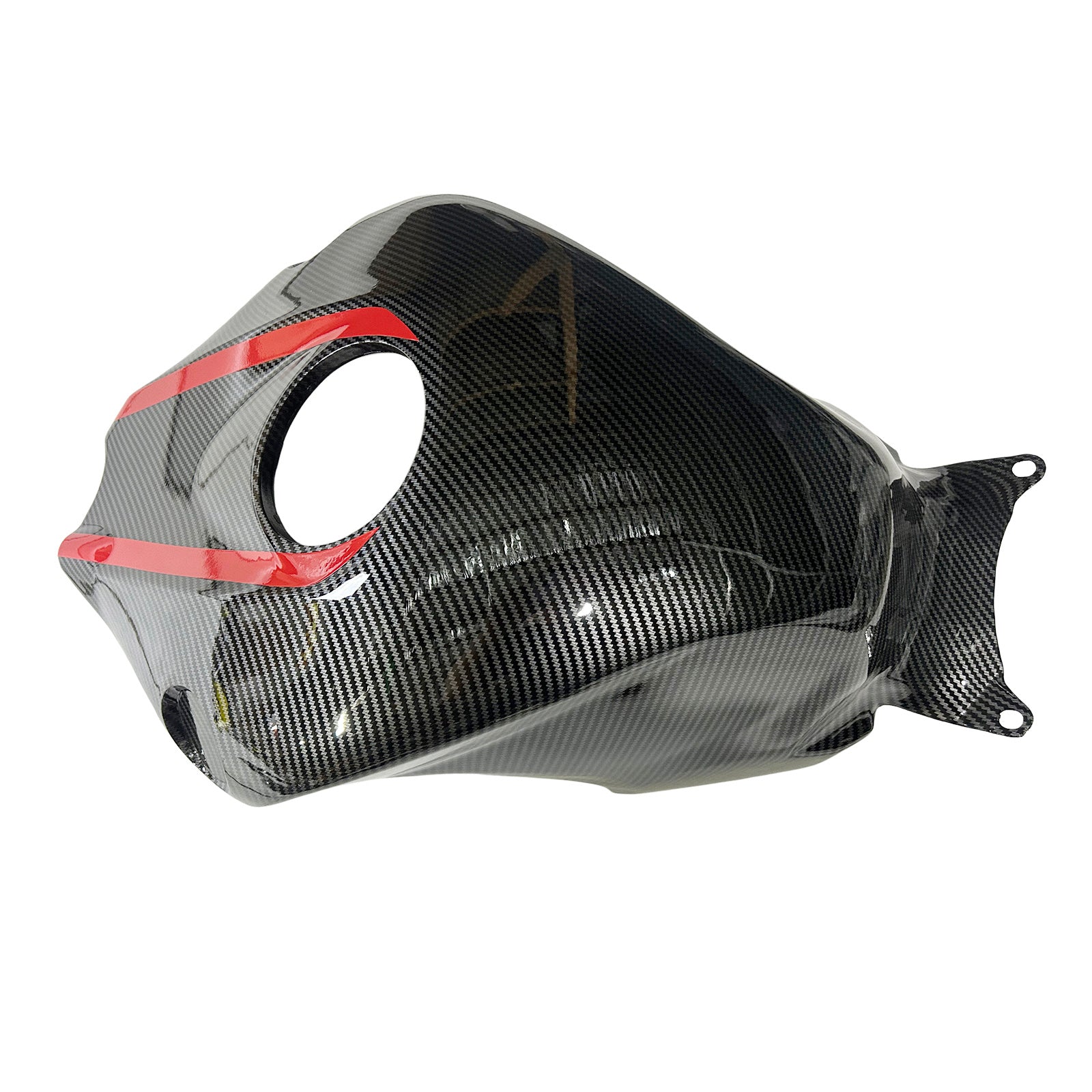 Amotopart Honda CBR1000RR 2008-2011 Look en fibre de carbone avec kit de carénage de ligne rouge