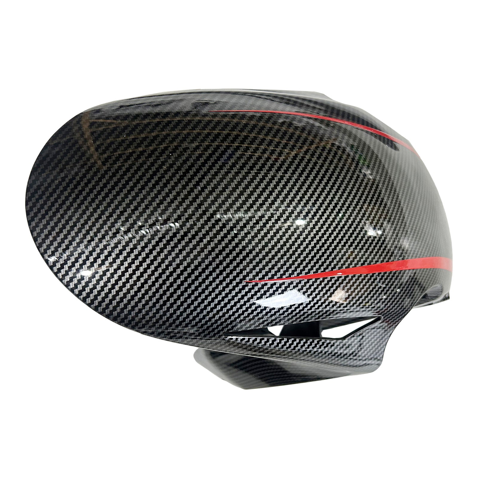 Amotopart Honda CBR1000RR 2008-2011 Look en fibre de carbone avec kit de carénage de ligne rouge