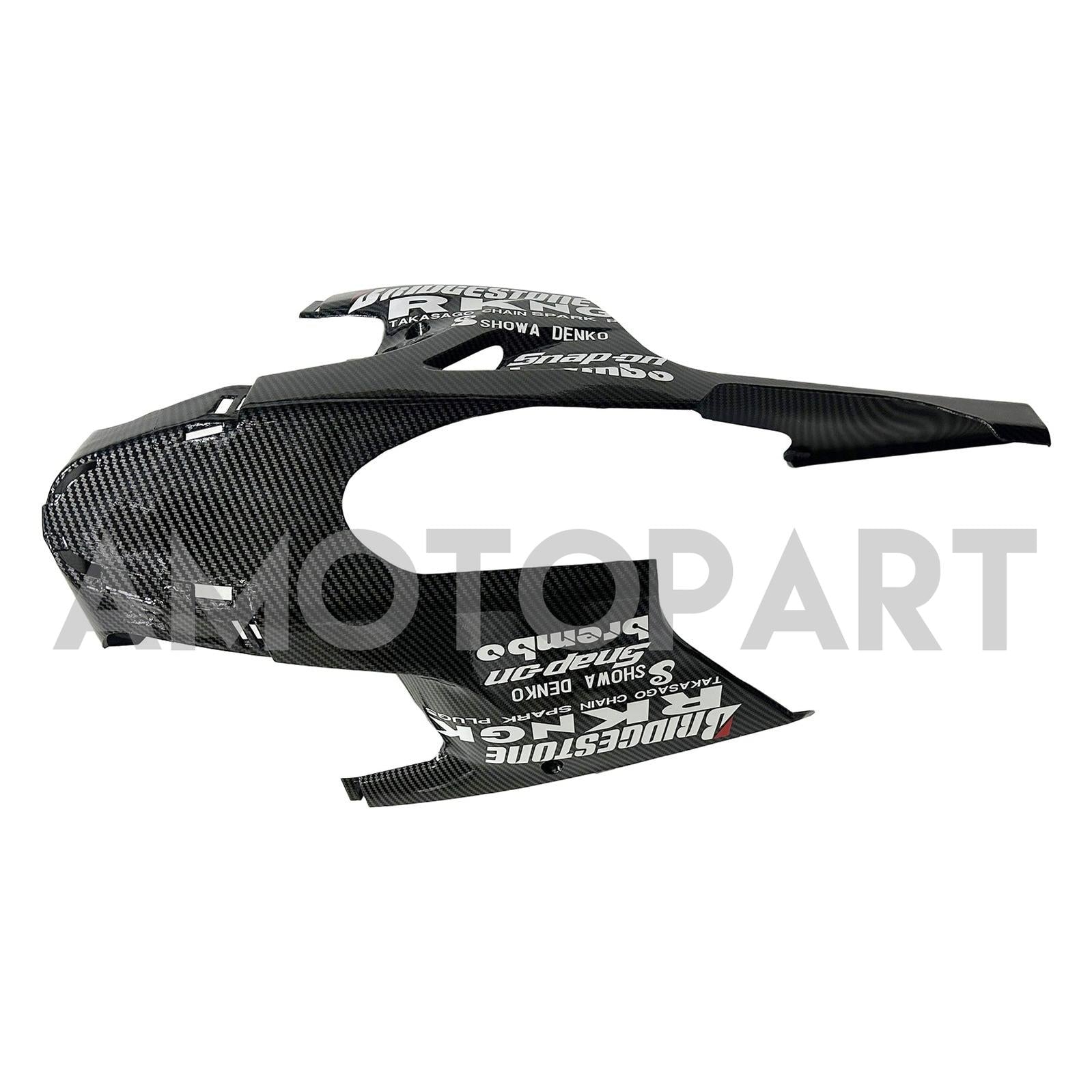 Amotopart Honda CBR1000RR 2008-2011 Look en fibre de carbone avec kit de carénage de ligne rouge