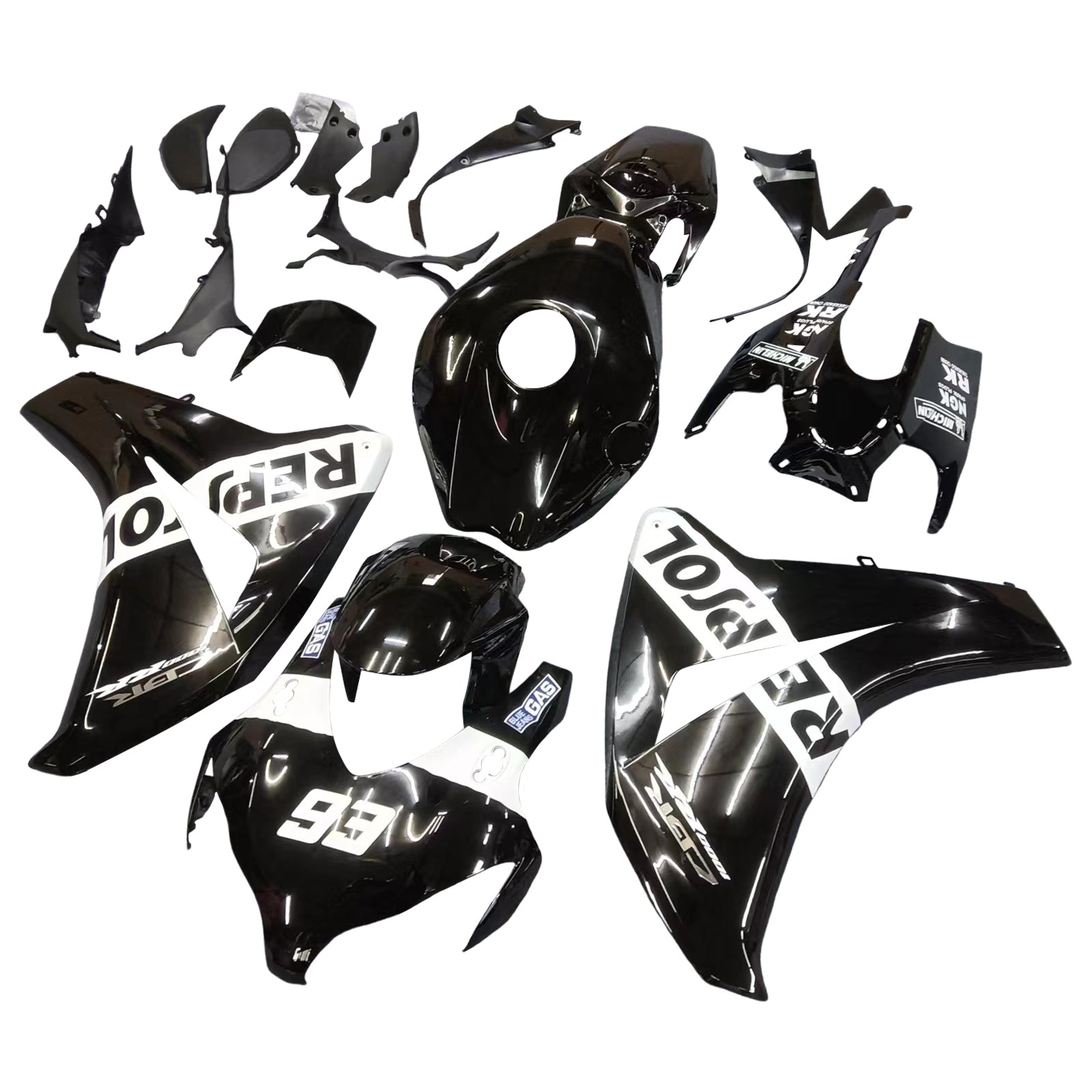 Amotopart Honda CBR1000RR 2008-2011 Black&White  Fairing Kit