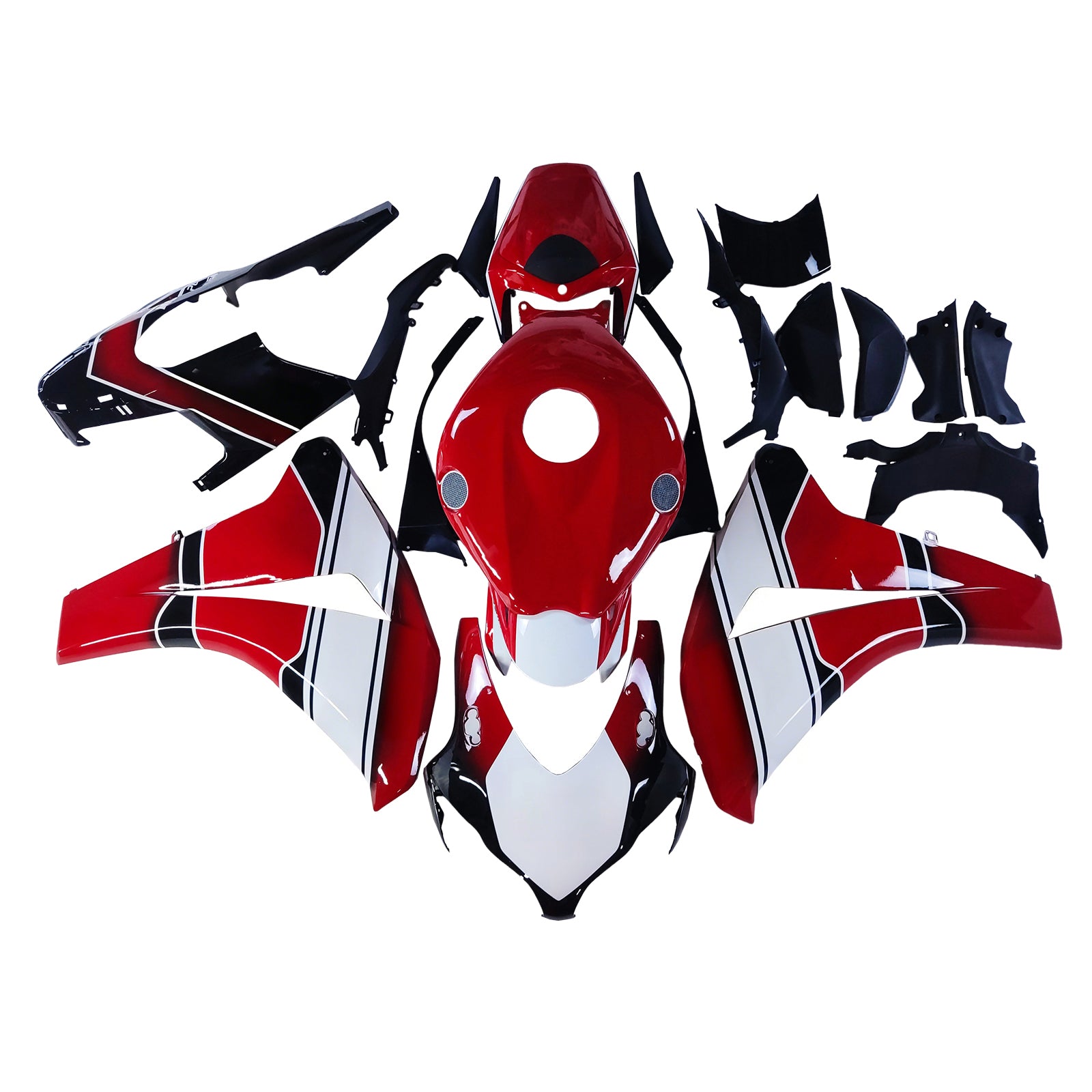 Amotopart 2008-2011 Honda CBR1000RR Red&White Style2 Fairing Kit