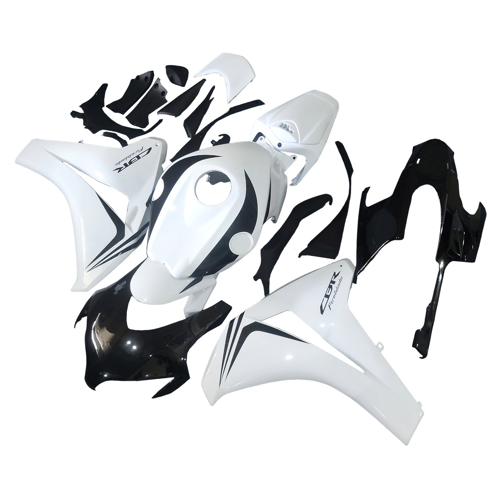 Amotopart 2008-2011 Honda CBR1000RR Blanco&BKit de carenado lack