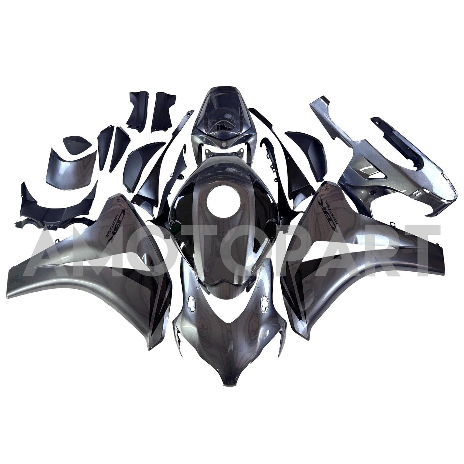 Amotopart 2008-2011 Honda CBR1000RR Gloss Grey Fairing Kit