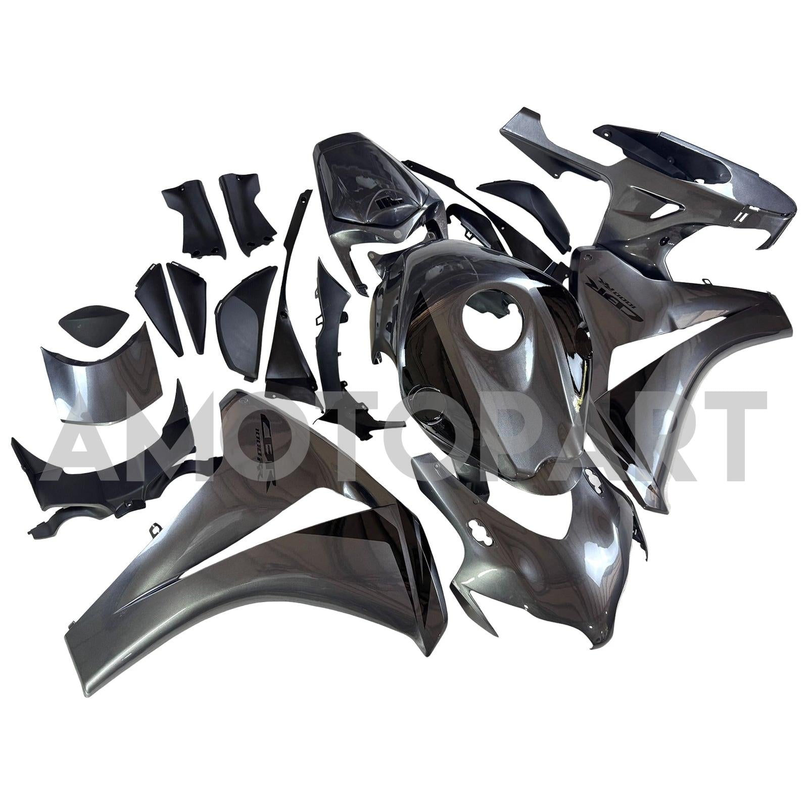 Amotopart 2008-2011 Honda CBR1000RR Gloss Grey Fairing Kit