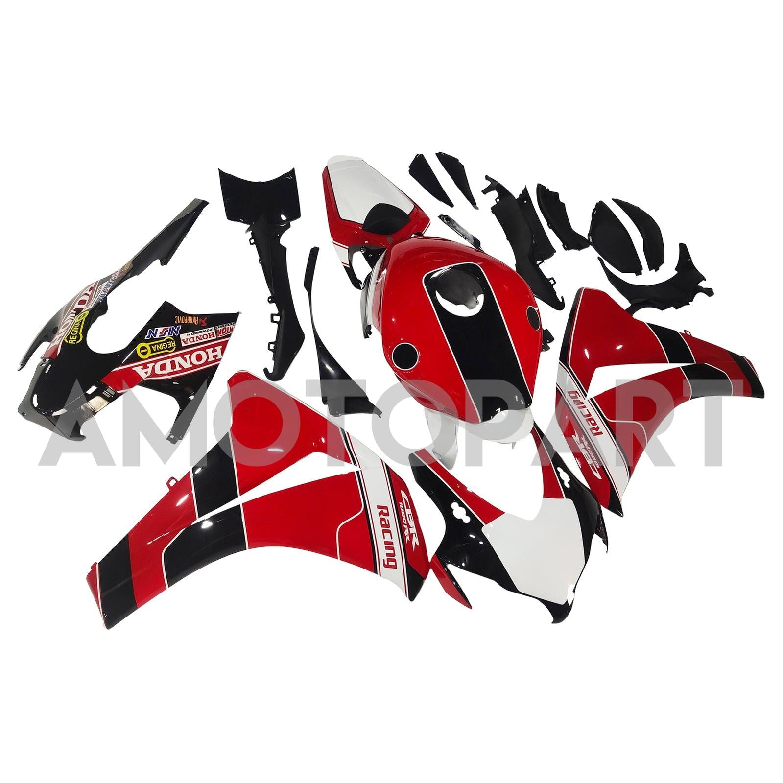 Amotopart 2008-2011 Honda CBR1000RR Red&Black Fairing Kit