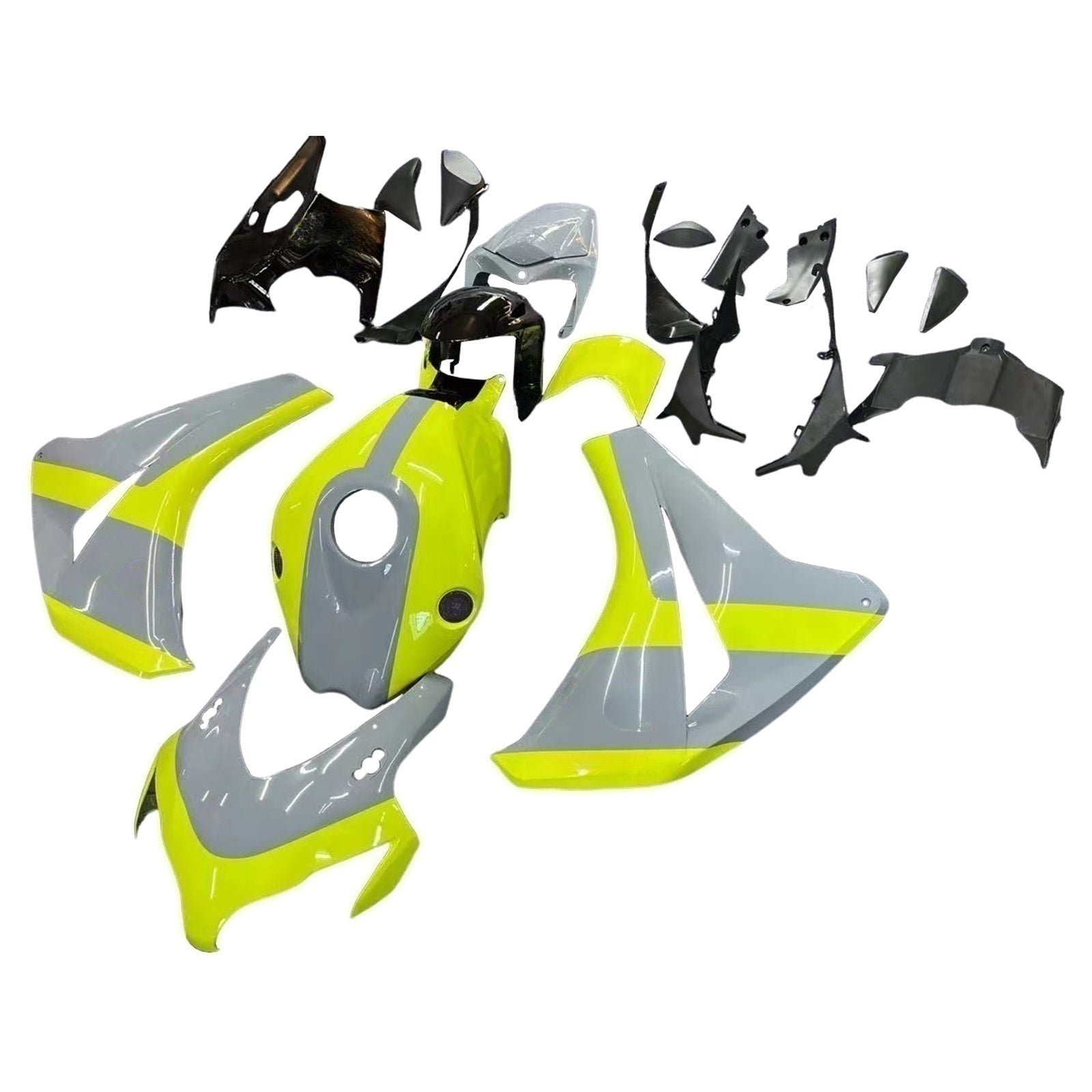 Amotopart 2008-2011 Honda CBR1000RR Grey&Fluorescein Fairing Kit