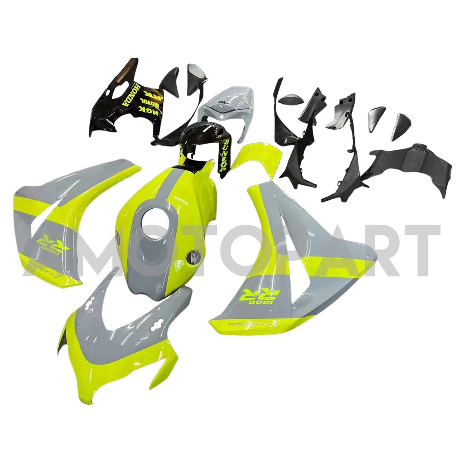 AMOTOPT 2008-2011 HONDA CBR1000RR KIT DE FAILIZAÇÃO CINZENCIADA E FLUORESSCEINA