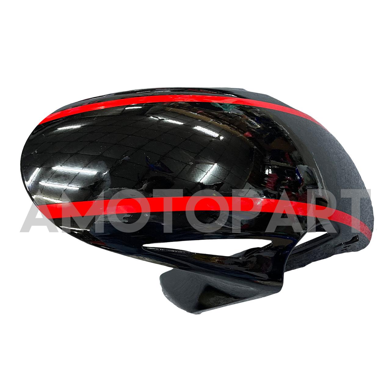 Amotopart 2008-2011 ホンダ CBR1000RR グロスブラック レッドストライプフェアリングキット付き