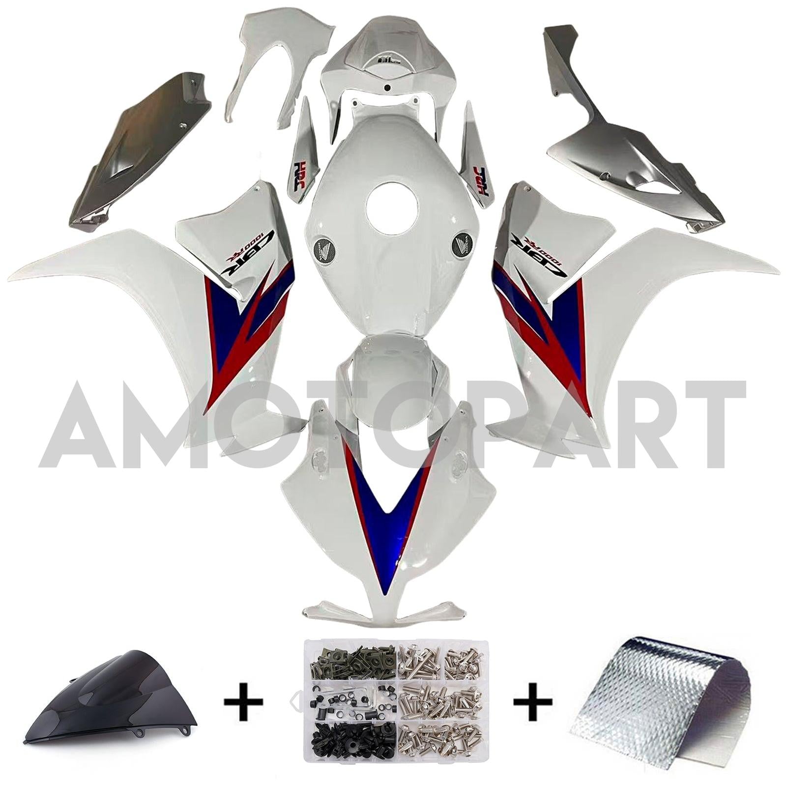 Amotopart 2012-2016 CBR1000RR Honda Blue&Red Style3 Fairing Kit