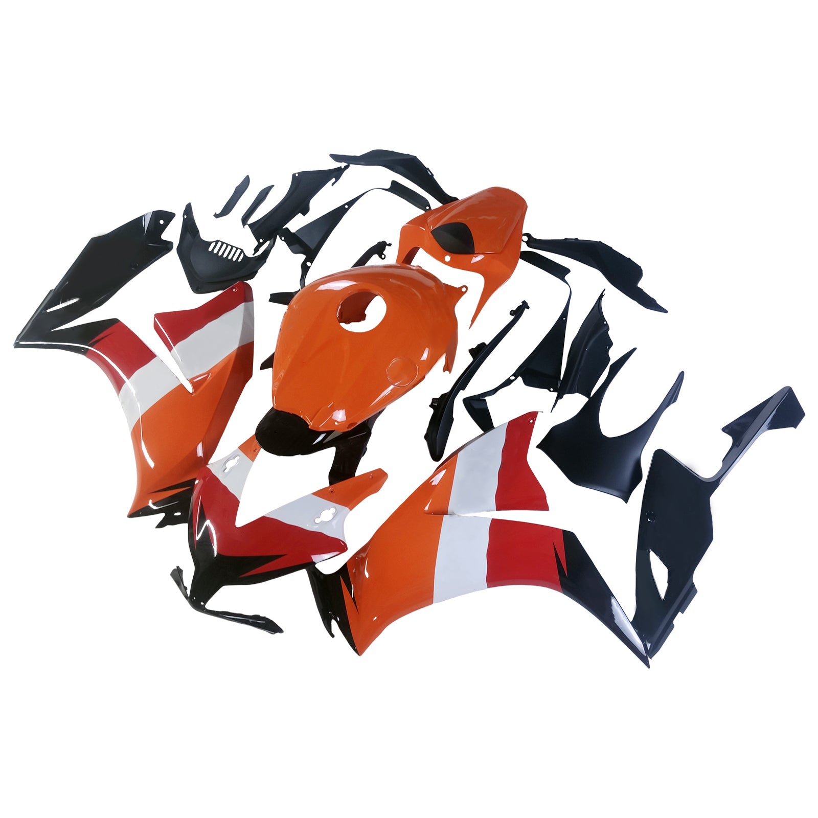 Amotopart 2012-2016 CBR1000RR ホンダ オレンジ&レッド フェアリングキット
