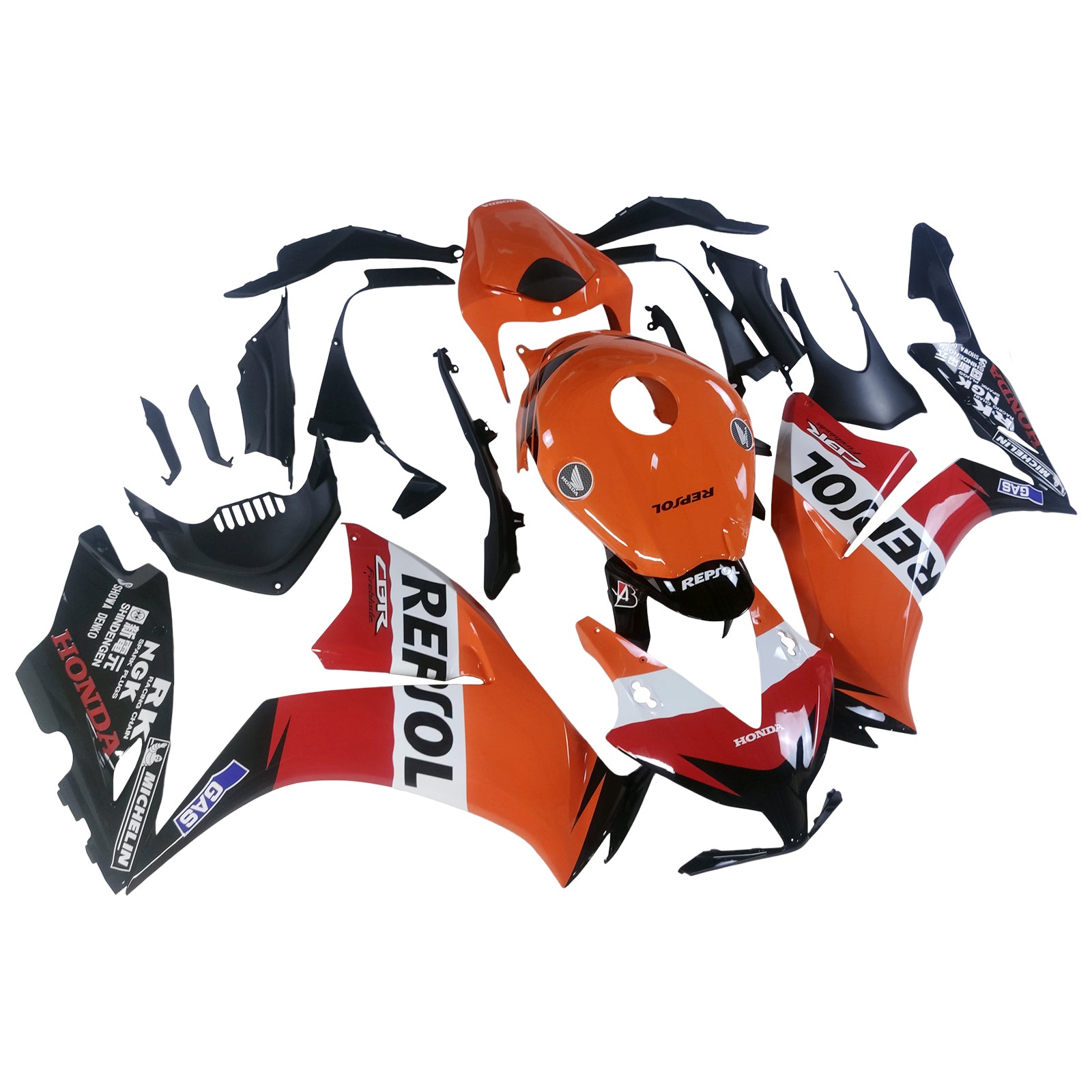 Amotopart 2012-2016 CBR1000RR Honda Orange&Red Fairing Kit