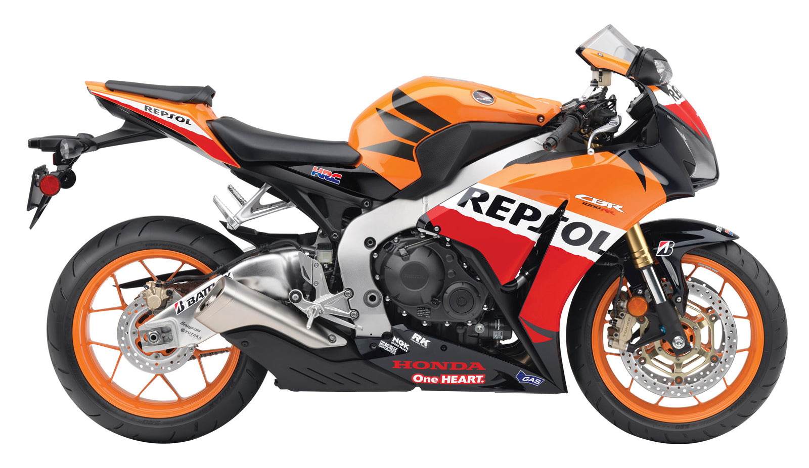 Amotopart 2012-2016 CBR1000RR Honda Kit de carenado naranja y rojo