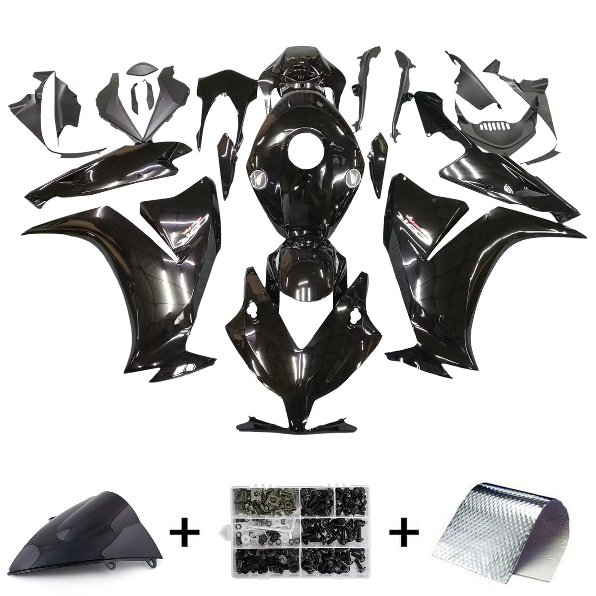 Amotopart 2012-2016 Honda Cbr1000rr Kit de carénage noir brillant