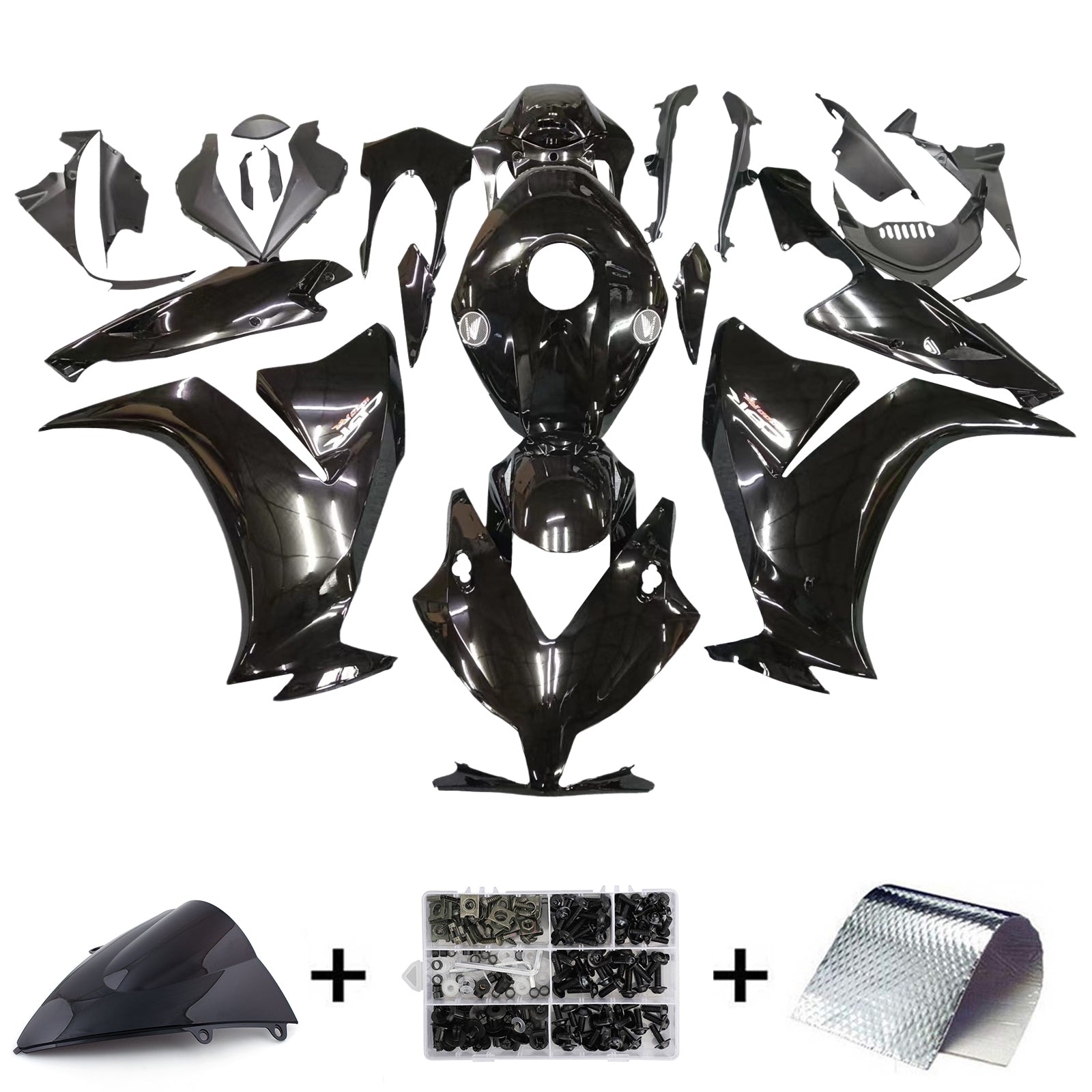 Amotopart 2012-2016 Honda Cbr1000rr Gloss Black Fairing Kit