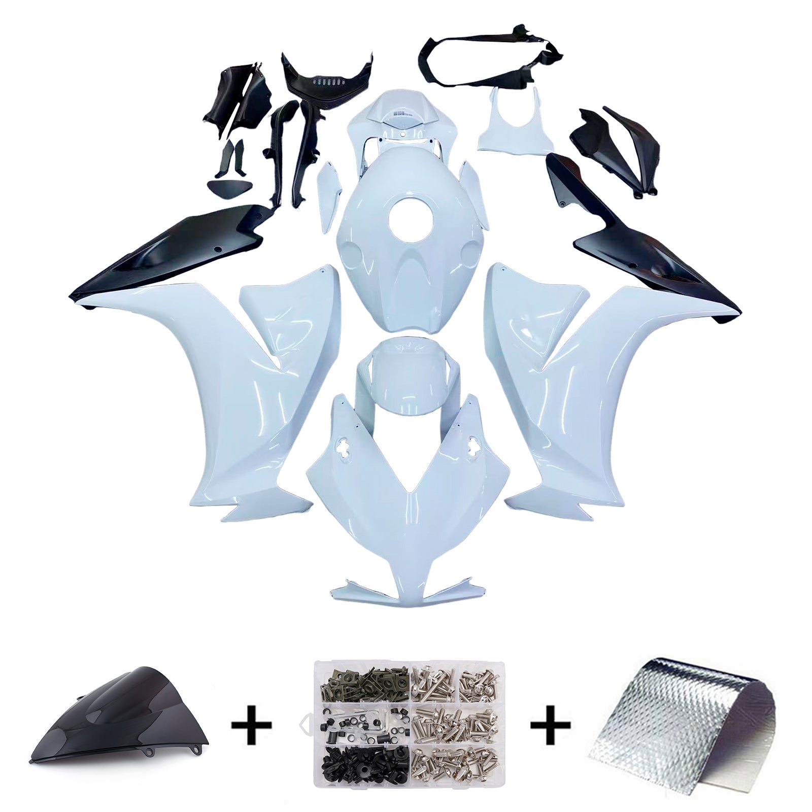 Amotopart 2012-2016 CBR1000RR Honda Kit de carenado blanco