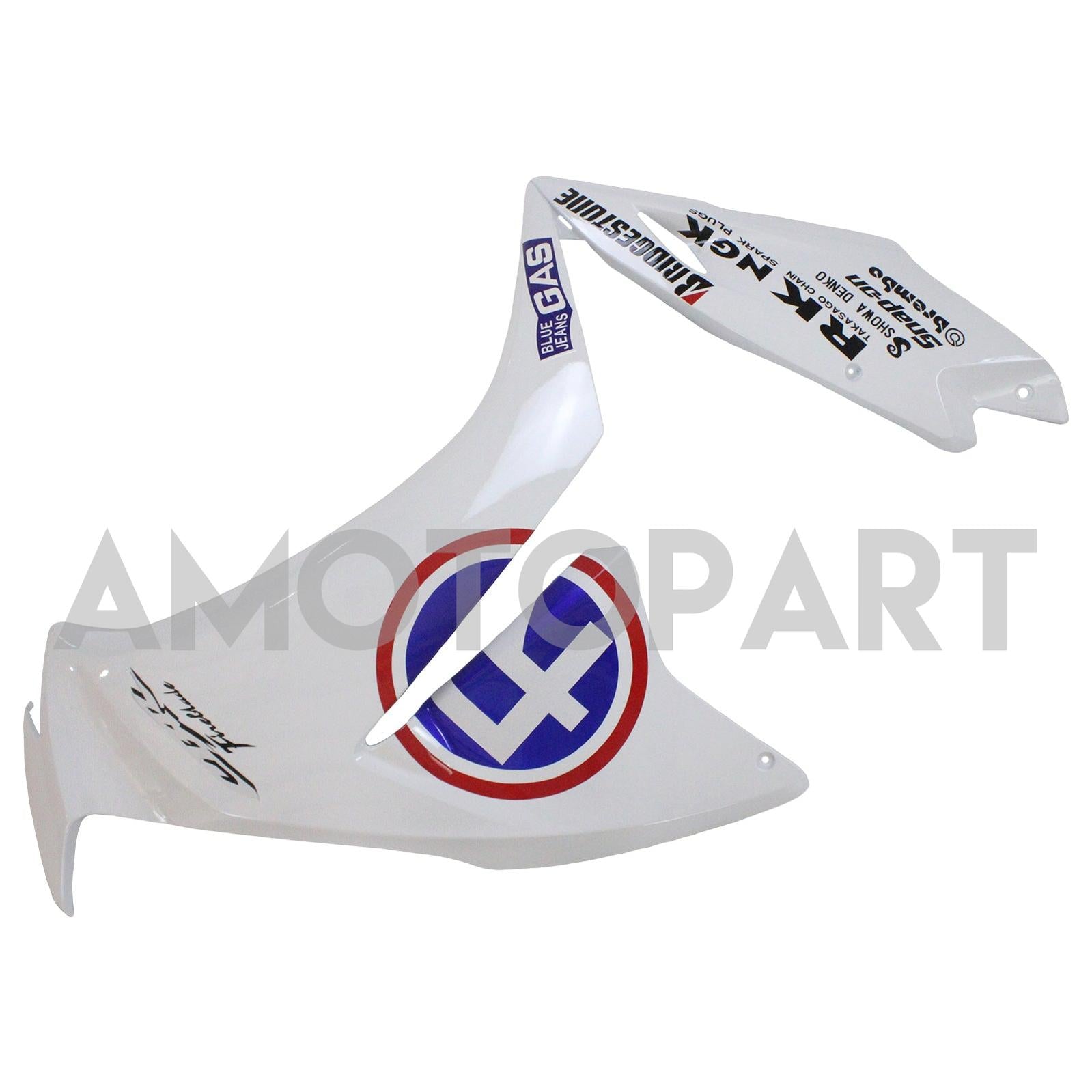 Amotopart 2012-2016 CBR1000RR HONDA WHITE s Blue Accent Fairing Kit